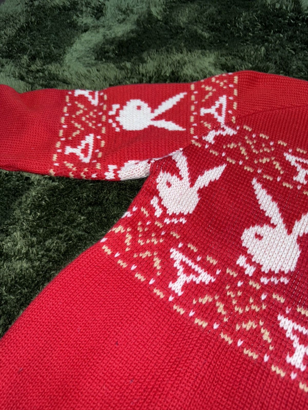 Playboy [S] playboy japan jacquard standard fit knit red Size US S / EU 44-46 / 1 - 4 Thumbnail