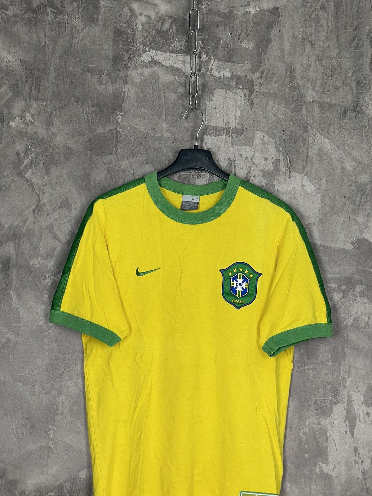 Nike × Vintage Blokecore ⚽️ Nike 2000s FC Brazil #10 Cotton t shirt rare tee Size US S / EU 44-46 / 1 - 2 Thumbnail