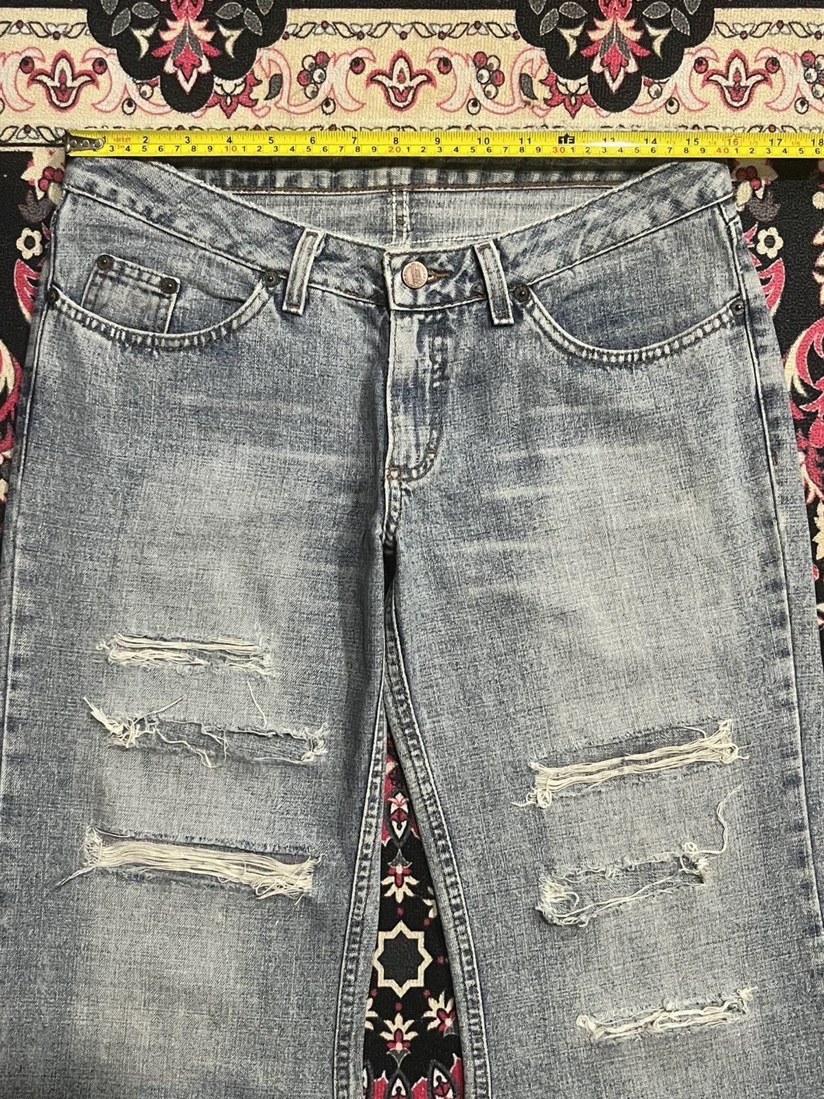 5351 POUR LES HOMMES ⚡️Sick⚡️Damyller Mud Max Inspired Super Bellbottom Flare Jean Size US 31 - 11 Thumbnail