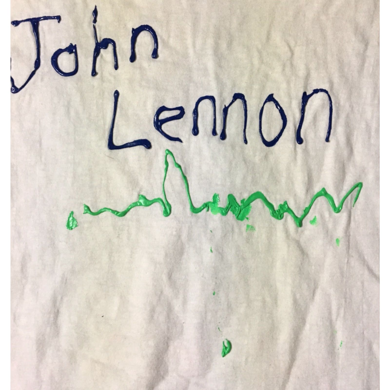 Hanes VINTAGE John Lennon Imagine Graphic Tee Shirt XL White Men Short Sleeve 80s 90s Classic Rock Art Band Size US XL / EU 56 / 4 - 4 Thumbnail
