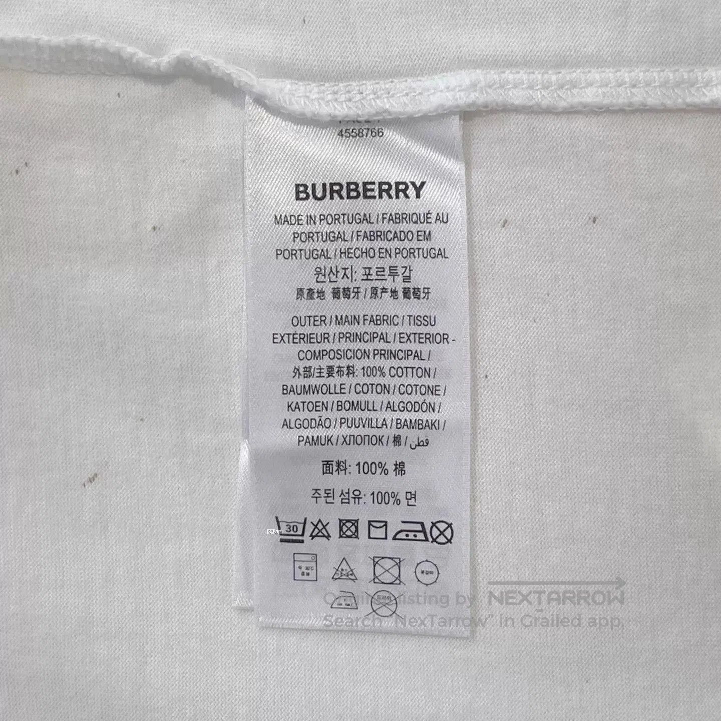 Burberry White Short Sleeve T. Size US M / EU 48-50 / 2 - 6 Thumbnail