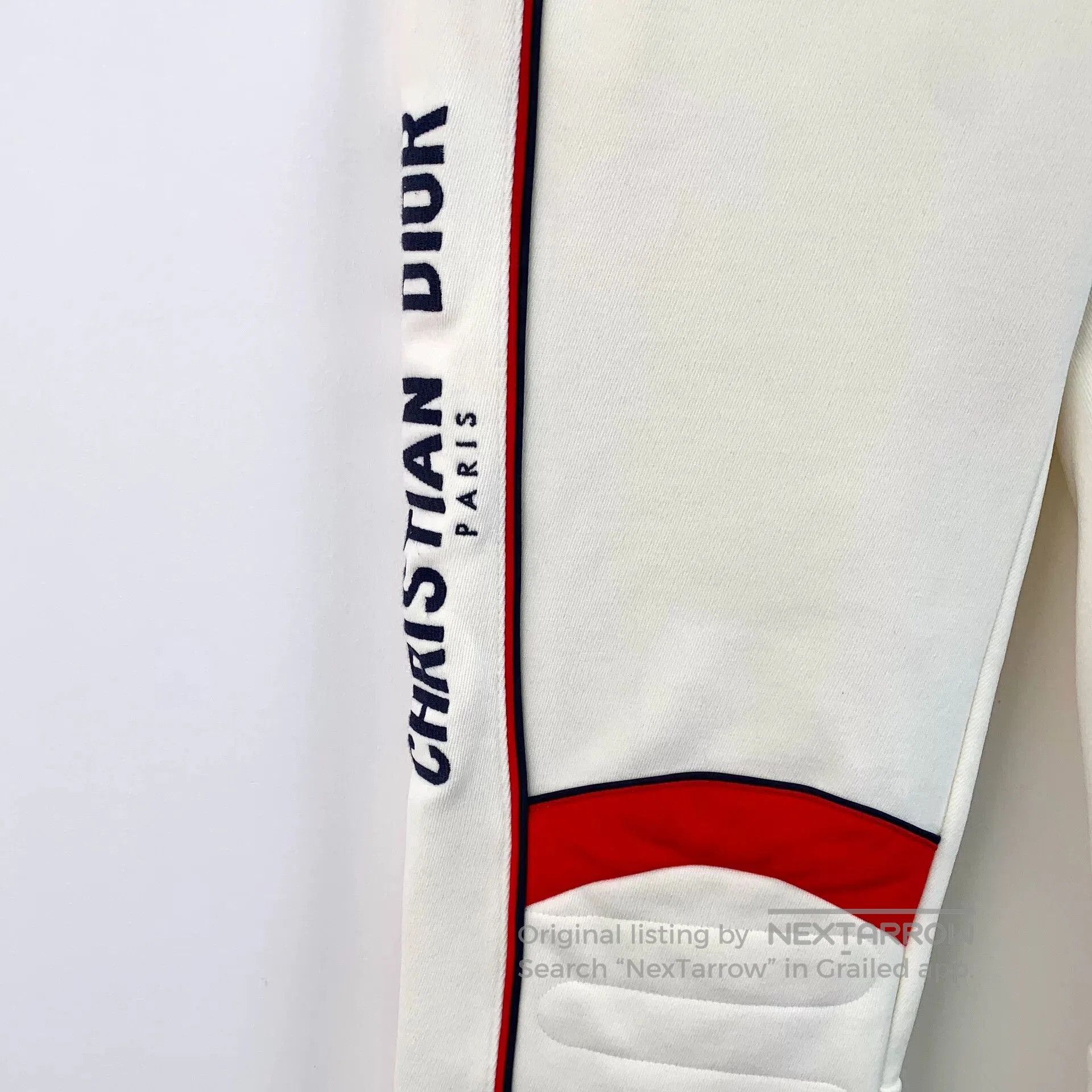 Dior christian dior white striped embroidered pants. Size US 38 / EU 54 - 4 Thumbnail