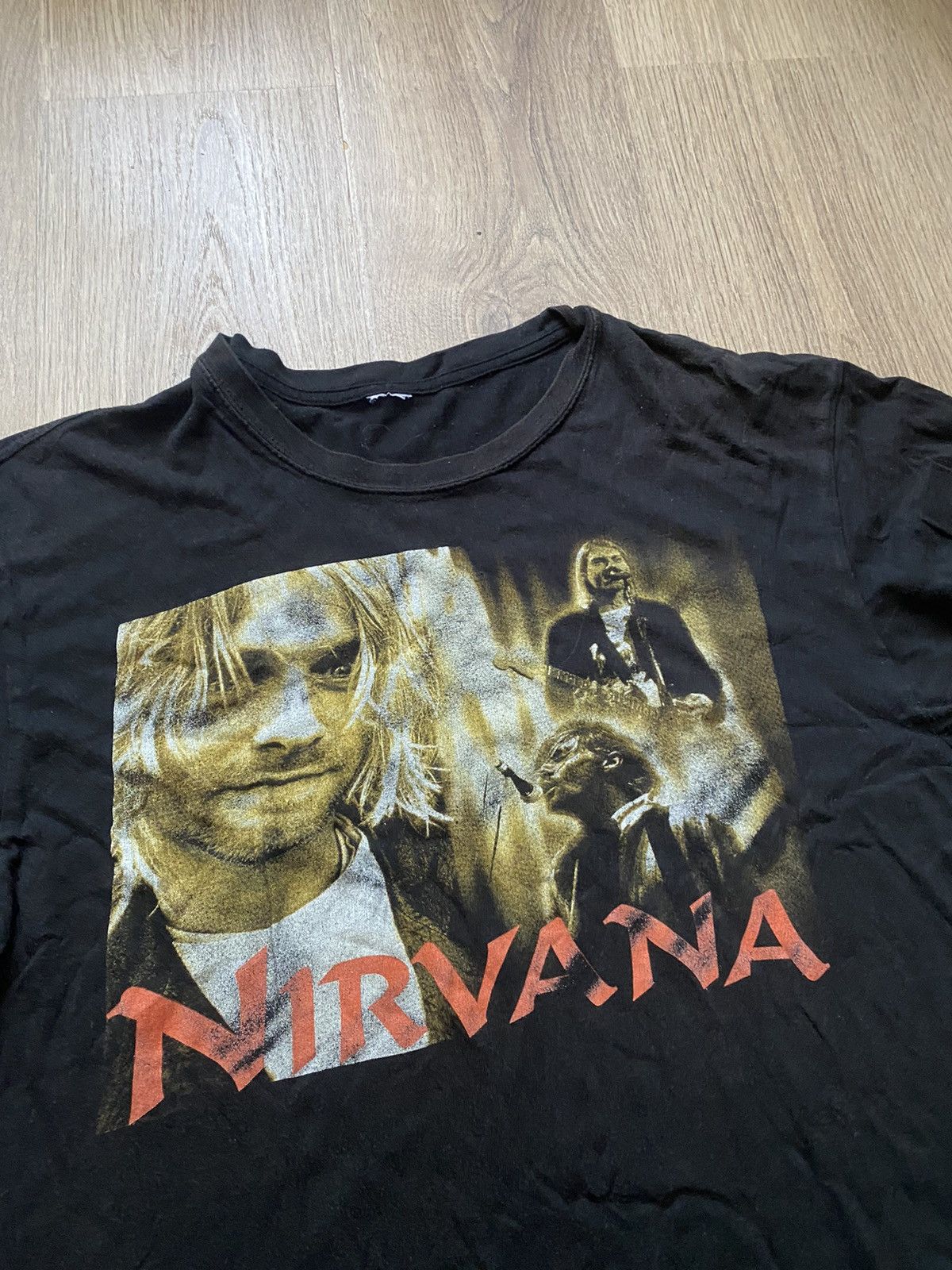 Band Tees × Vintage Vintage 90s Nirvana Faces Kurt Cobain (Smashing Pumpkins) Size US L / EU 52-54 / 3 - 2 Thumbnail
