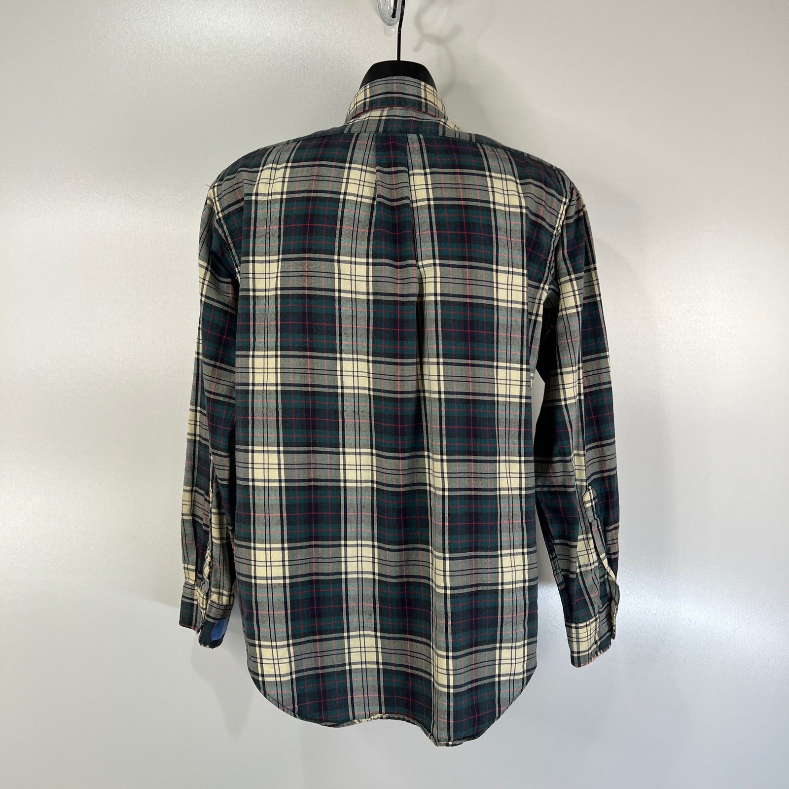 L.L. Bean Vintage LL Bean Plaid Button Down Shirt Mens White Green Size US M / EU 48-50 / 2 - 8 Thumbnail