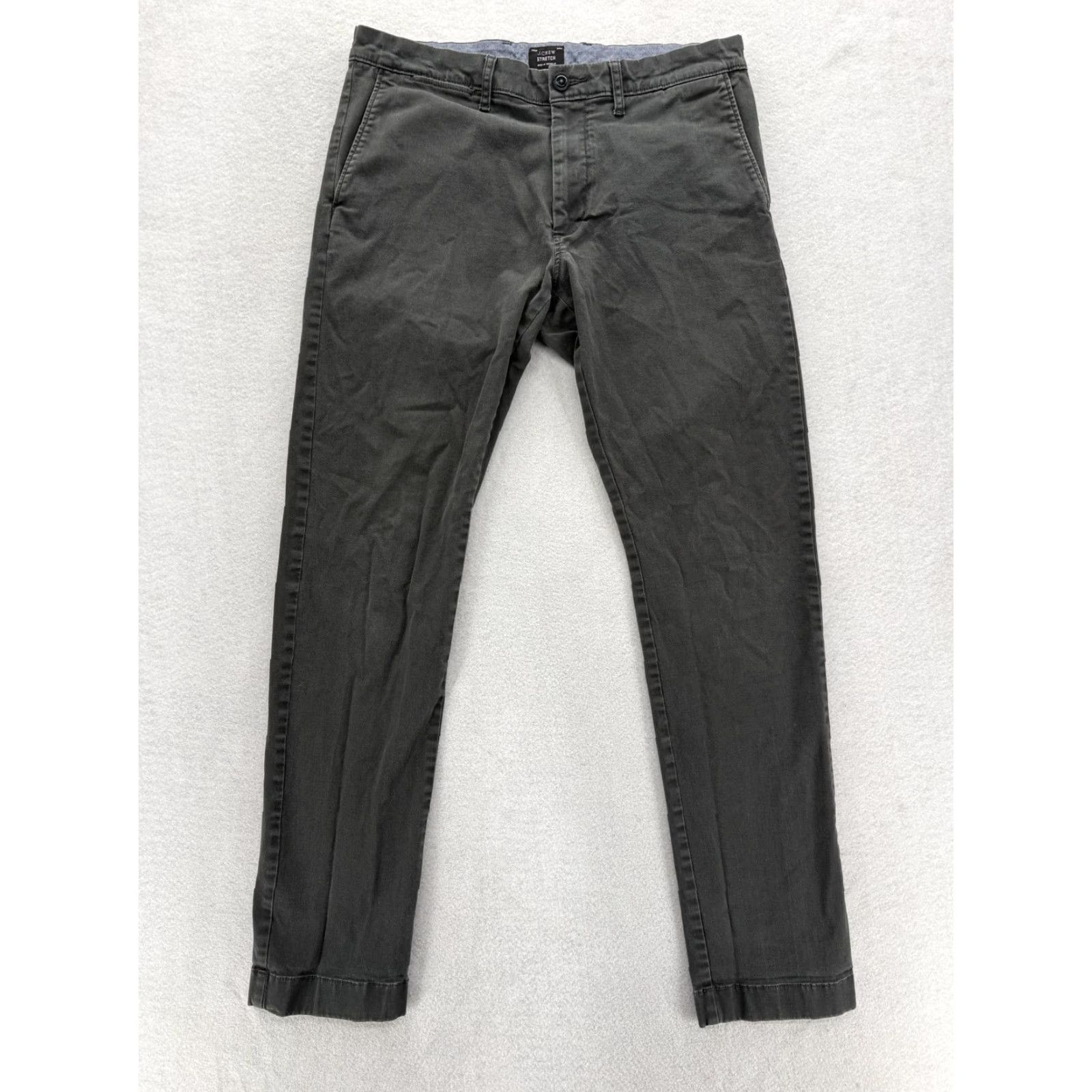 J.Crew J.CREW 484 Slim Fit Pants Mens 30x32 Gray Stretch Chino Casual Preppy Travel Size US 30 / EU 46 - 2 Thumbnail