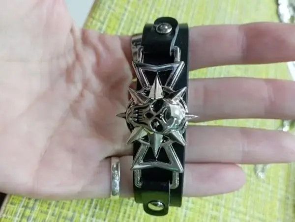 High Sport × Jewelry Skeleton Skull Punk Gothic Leather Buckle Bracelets🔥🔥🔥 Size ONE SIZE - 2 Thumbnail