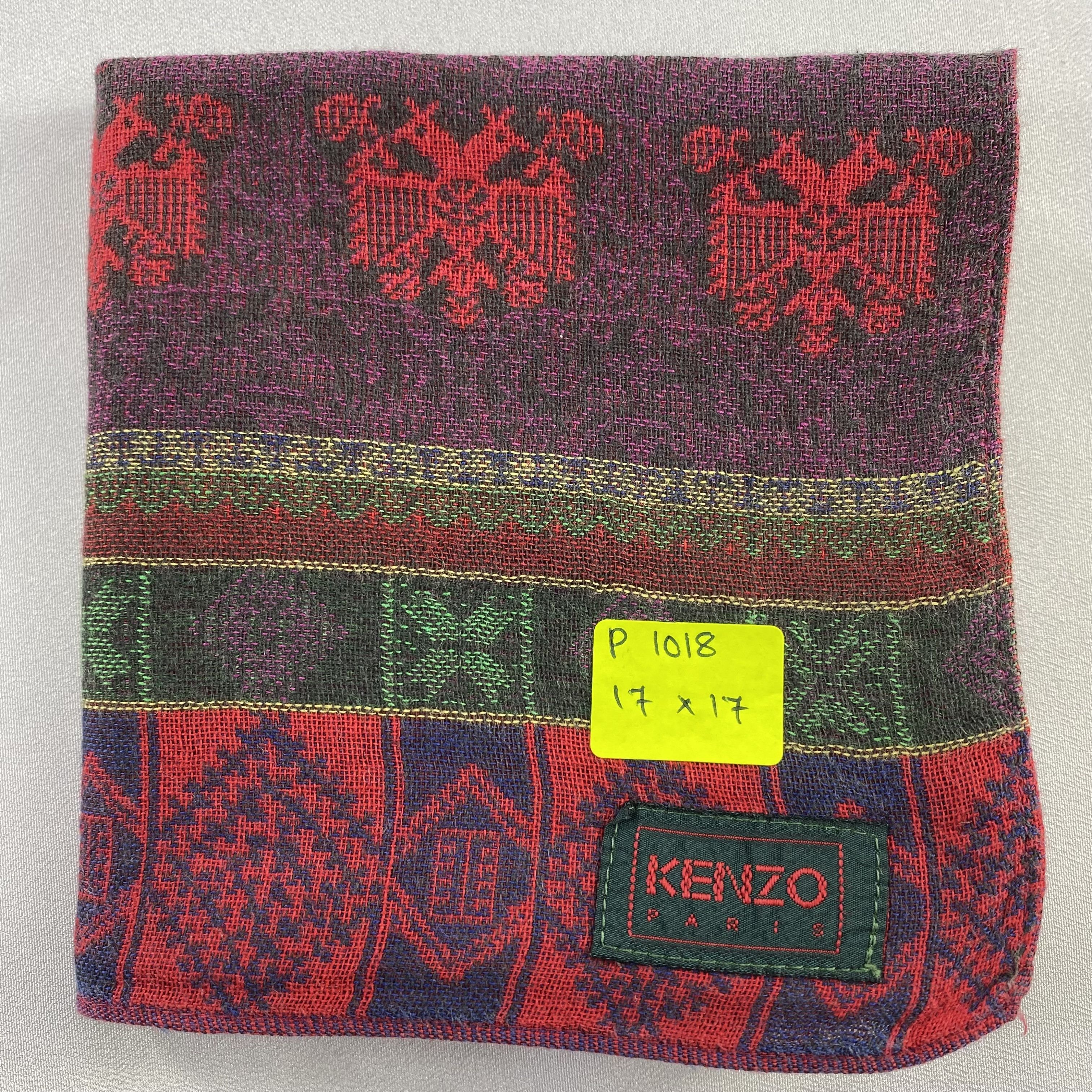 Kenzo × Vintage Kenzo Handkerchief / Neckerchief / Bandana-P1018 Size ONE SIZE - 5 Thumbnail