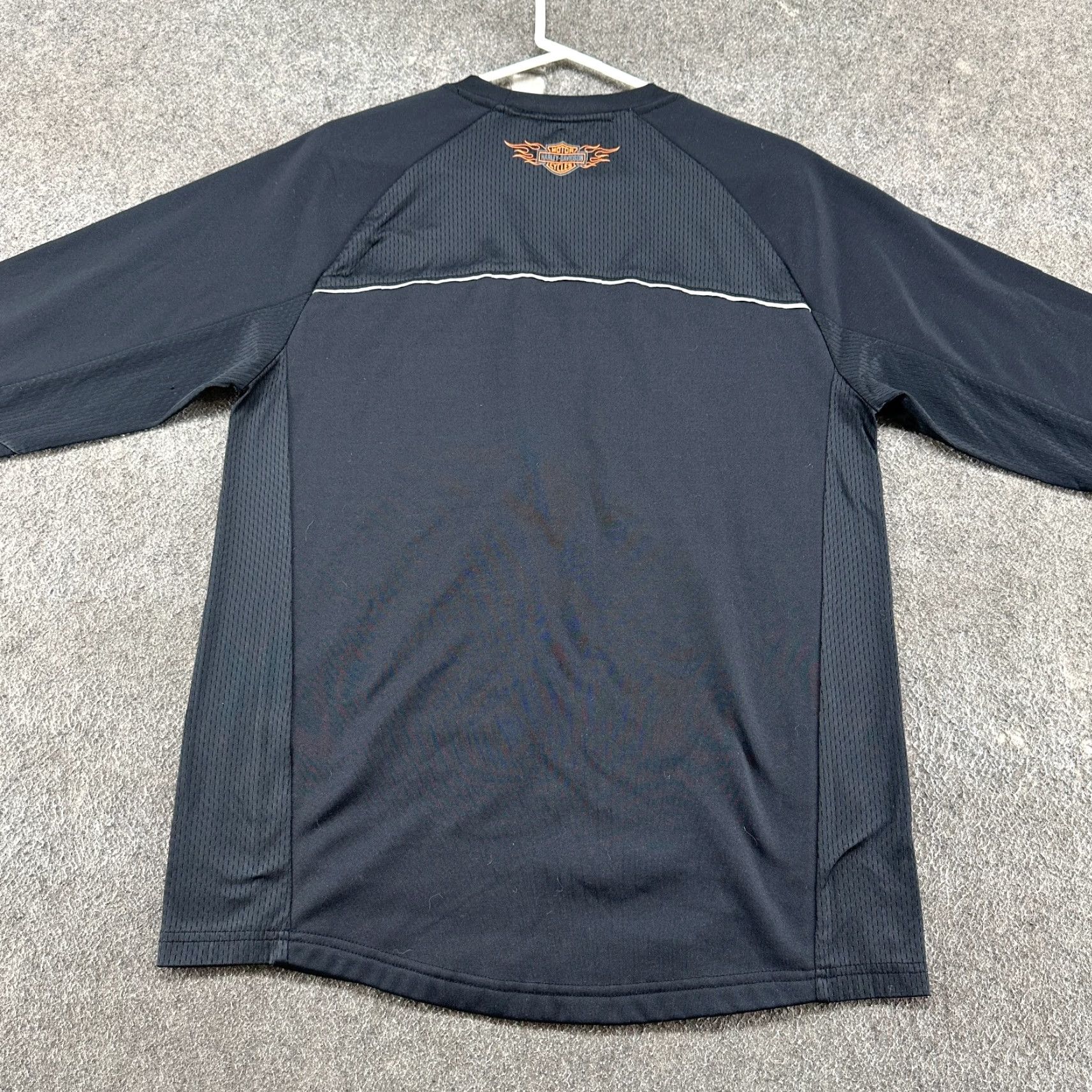 Harley Davidson Harley-Davidson Jersey Mens M Black Crew Neck Long Sleeve Spellout Motorcycle Shirt Mens Regular Black Jersey Crewneck Long Sleeve Size US M / EU 48-50 / 2 - 7 Thumbnail