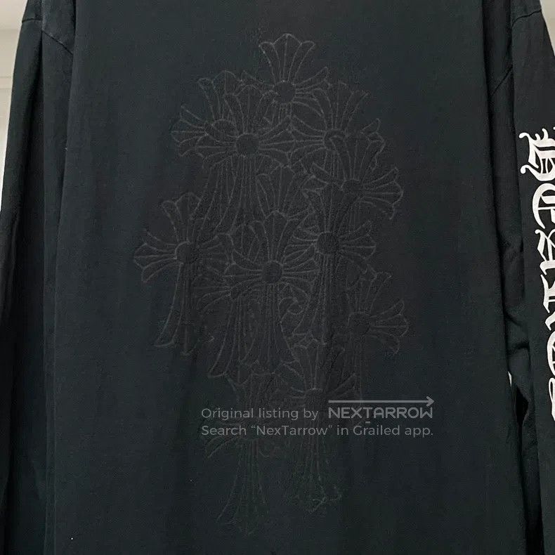 Chrome Hearts CHROME HEARTS Size L Black scroll arm Sanskrit back dark cr Size US L / EU 52-54 / 3 - 5 Thumbnail