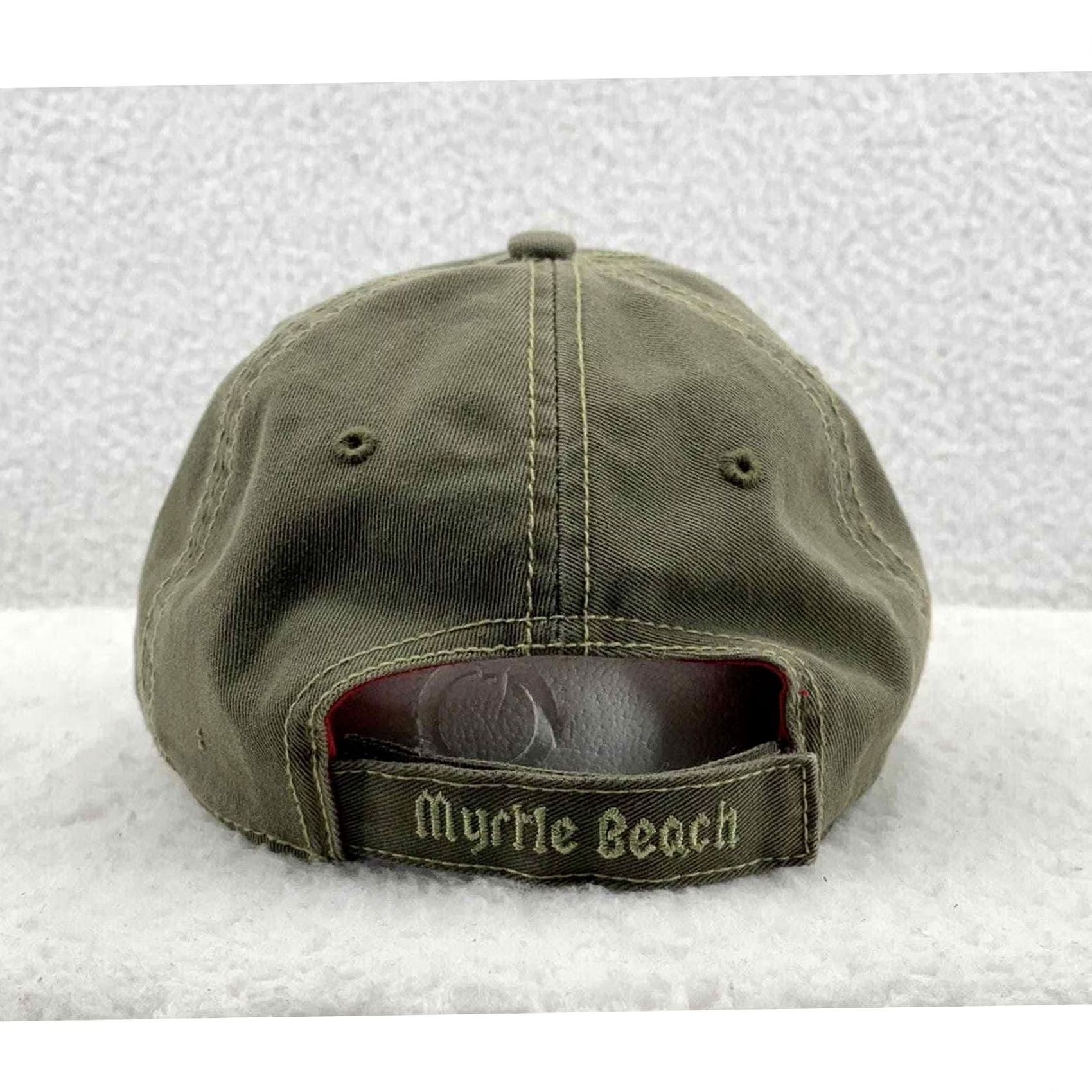 Planet Hollywood Planet Hollywood Myrtle Beach SC Baseball Hat OSFM Pink Green Distressed Womens Size ONE SIZE - 3 Thumbnail