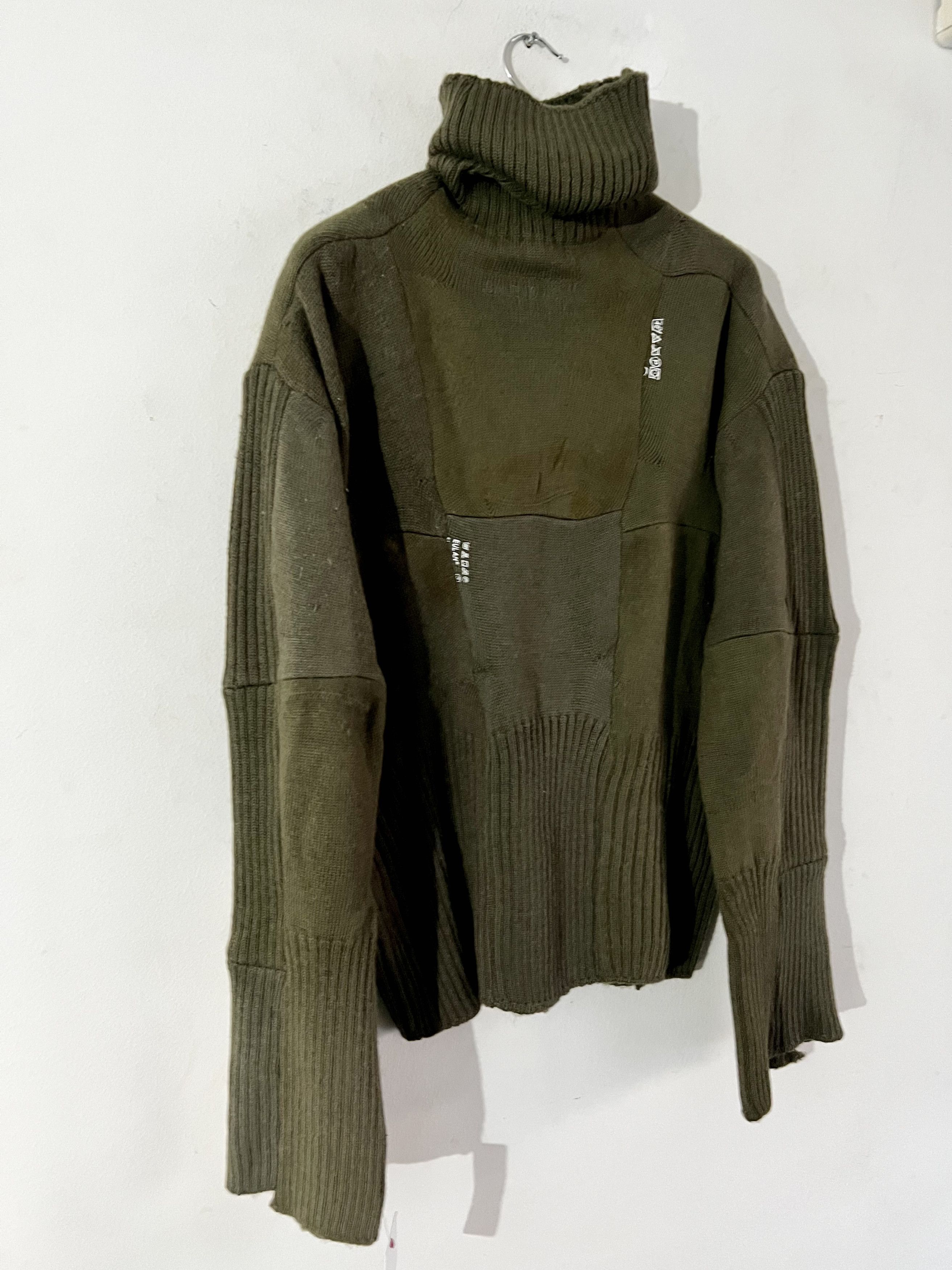 Balenciaga Upcycled Socks Wool-Blend Turtleneck Sweater Size US M / EU 48-50 / 2 - 6 Thumbnail