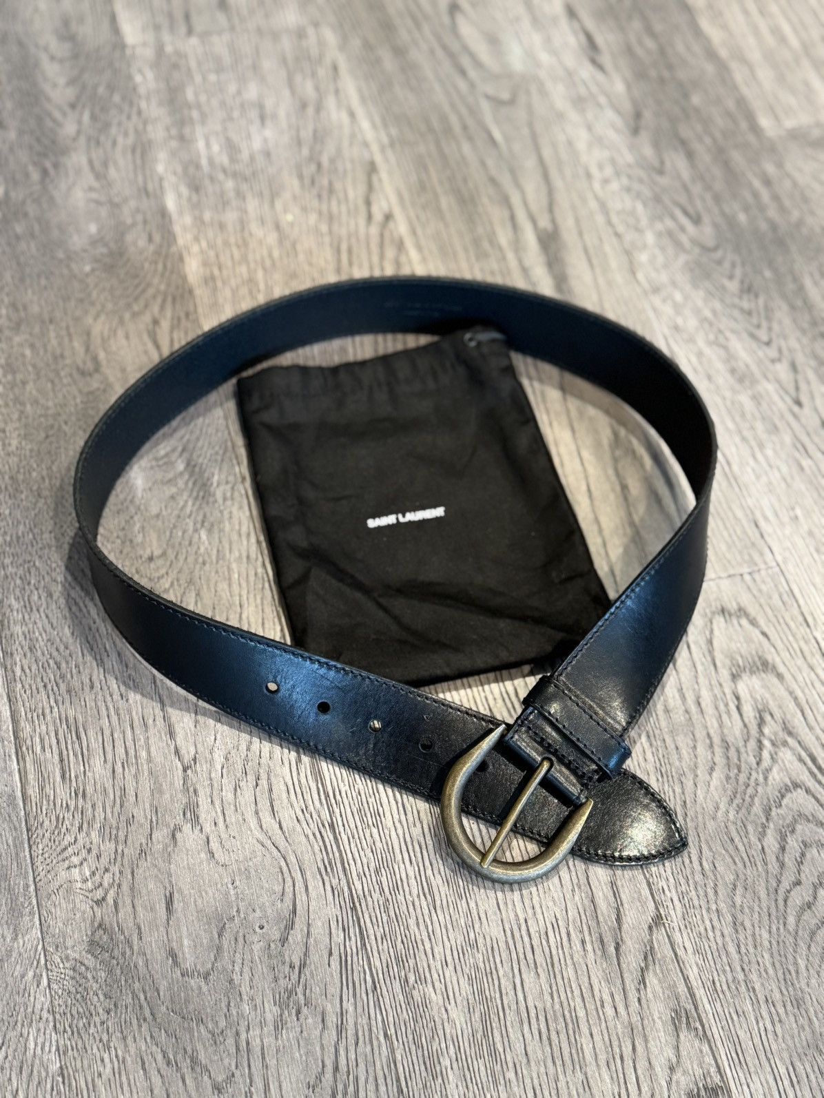 Saint Laurent Paris Saint Laurent Paris Men’s Leather Belt Size ONE SIZE - 8 Thumbnail