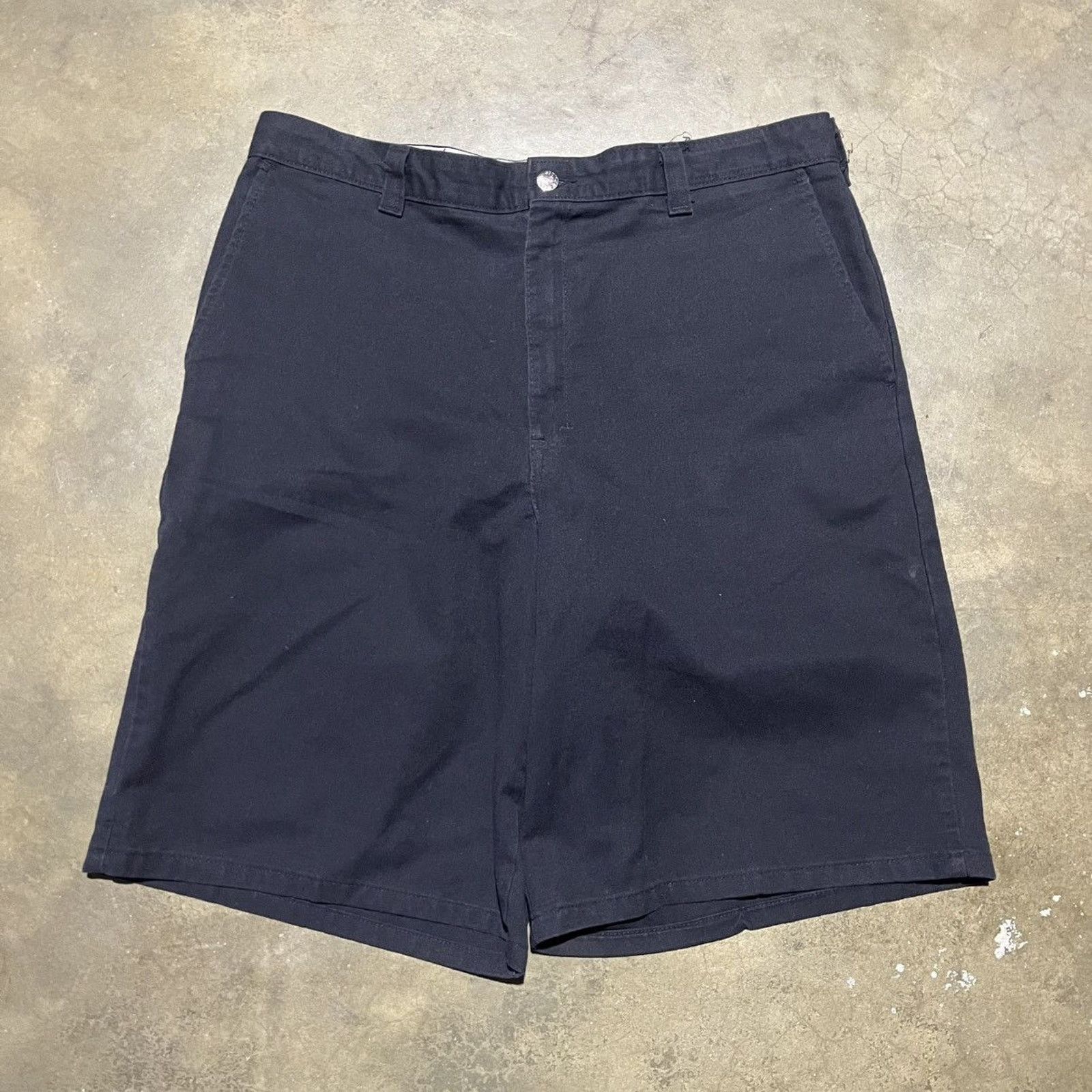 Vintage Y2k Dickies Black Workwear Canvas Chino Shorts 36x11