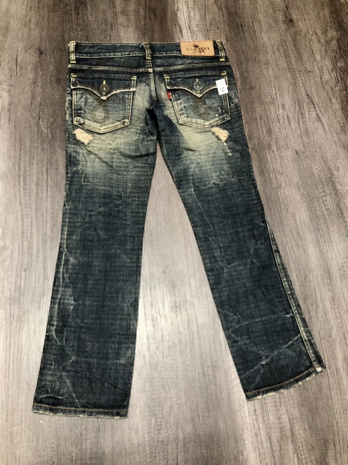 Japanese Brand Maraxia Distressed denim Jeans Size 31" - 2 Thumbnail