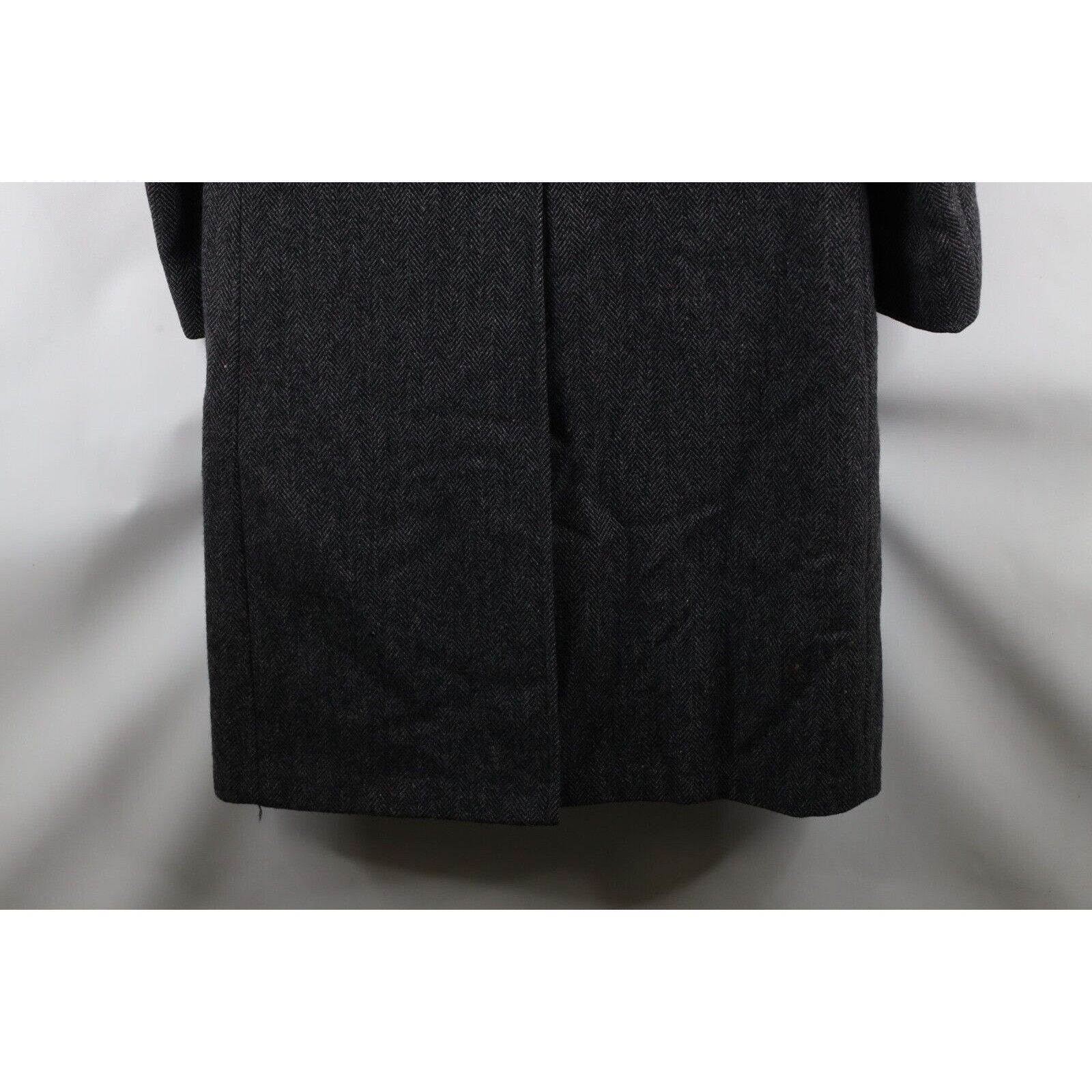 Vintage Vintage 70s Streetwear Herringbone Wool Trench Coat Overcoat Size US M / EU 48-50 / 2 - 15 Thumbnail
