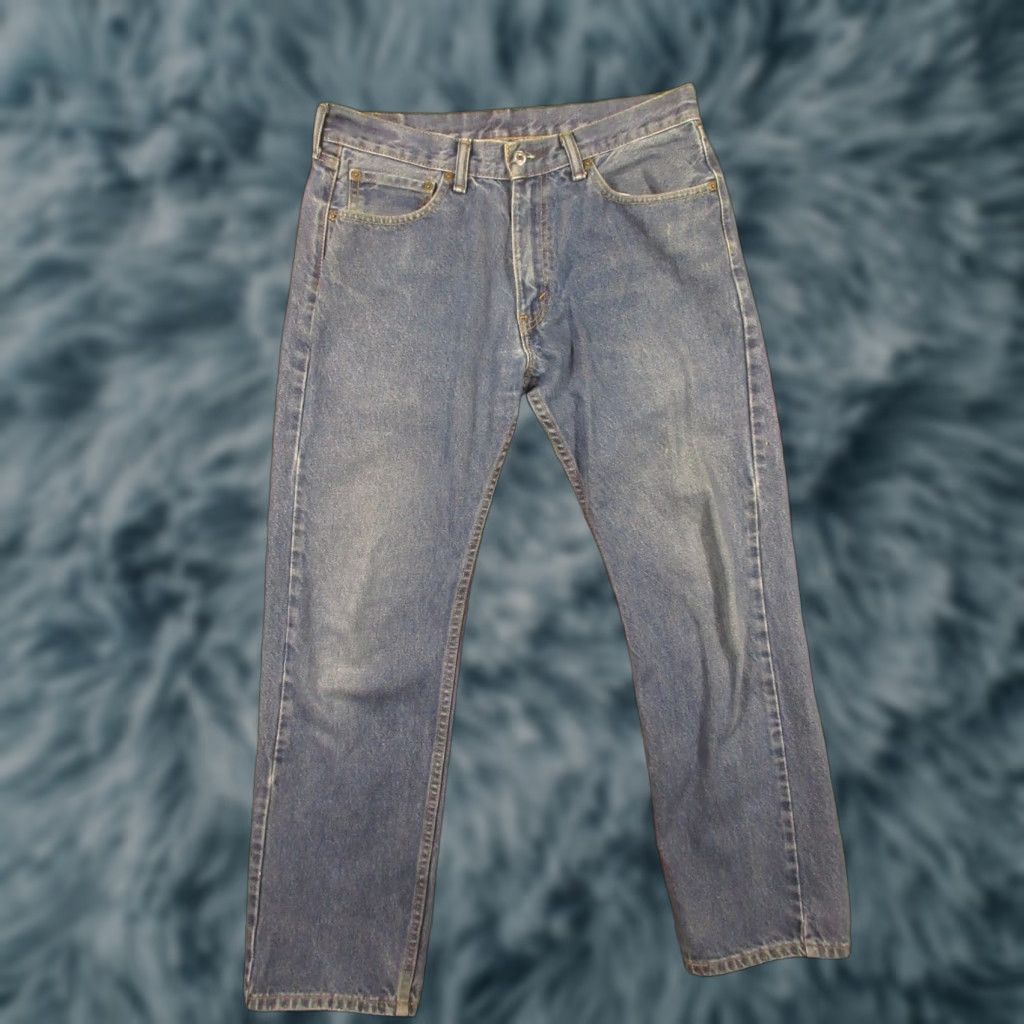 Levi's Levi's 505 Jeans 33x30 Regular Straight Denim Blue Medium Wash Mens Size US 33 - 1 Thumbnail