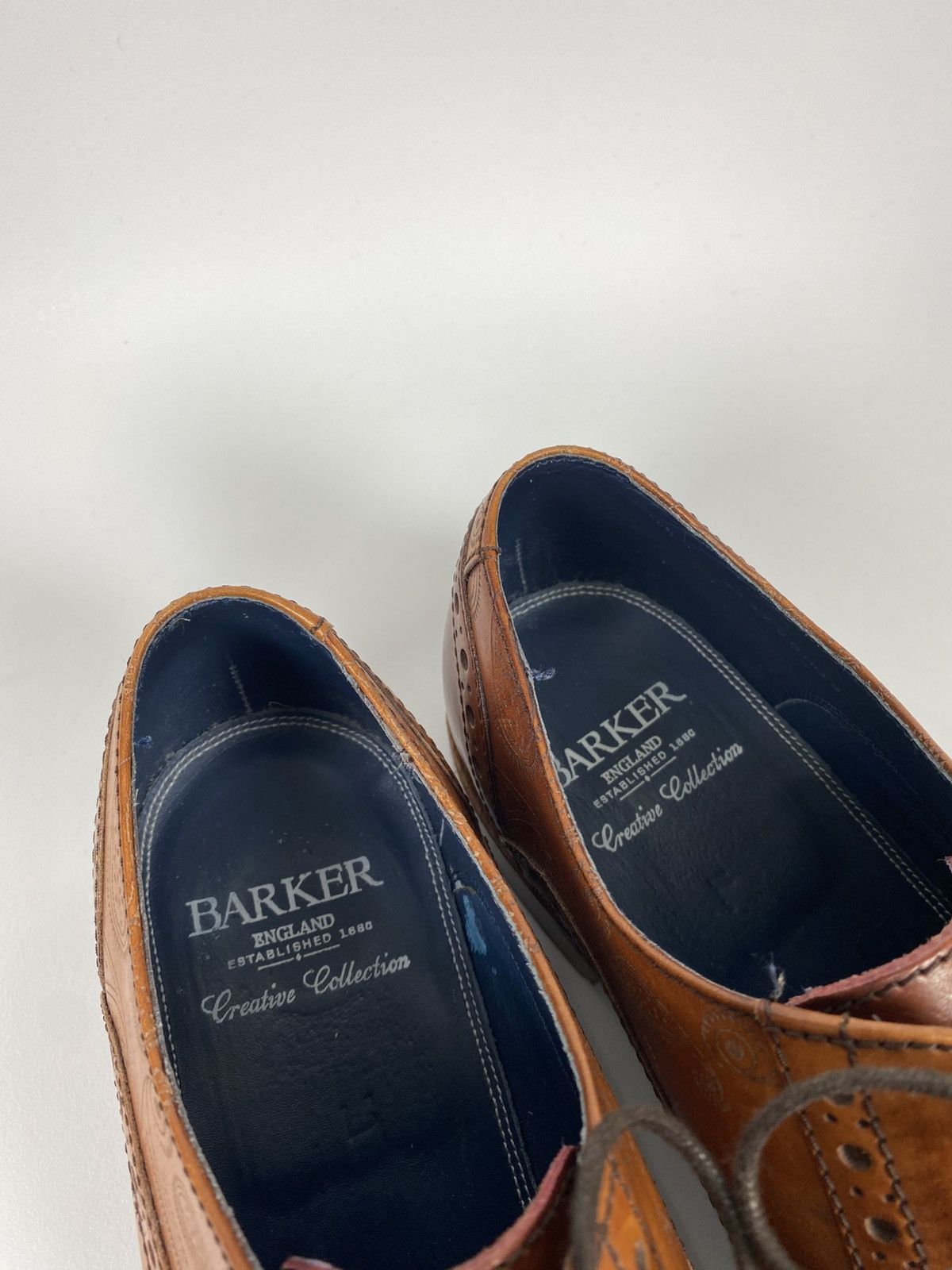 Barker Barker Grant Brogues Genuine Leather Paisley Printed Shoes Size US 11.5 / EU 44-45 - 8 Thumbnail