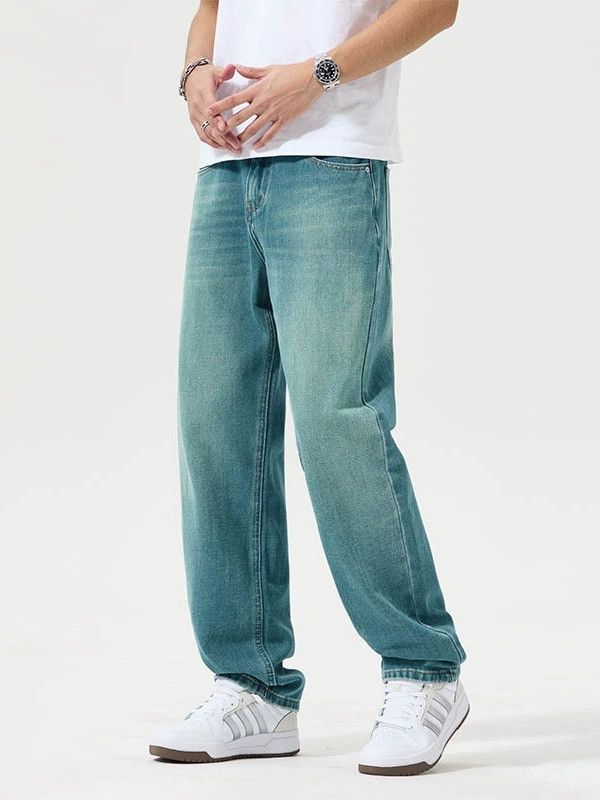 Japanese Brand × Jean High street trend all-match men's stretch straight jeans Size US 32 / EU 48 - 2 Thumbnail