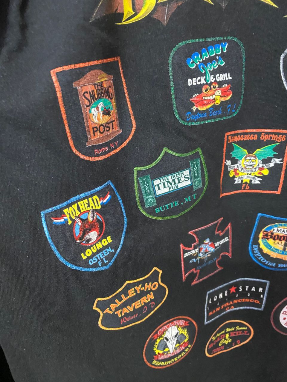 Vintage Vintage 90s Famous Biker Bars Motorcycles Racing Tshirt Size US L / EU 52-54 / 3 - 6 Thumbnail