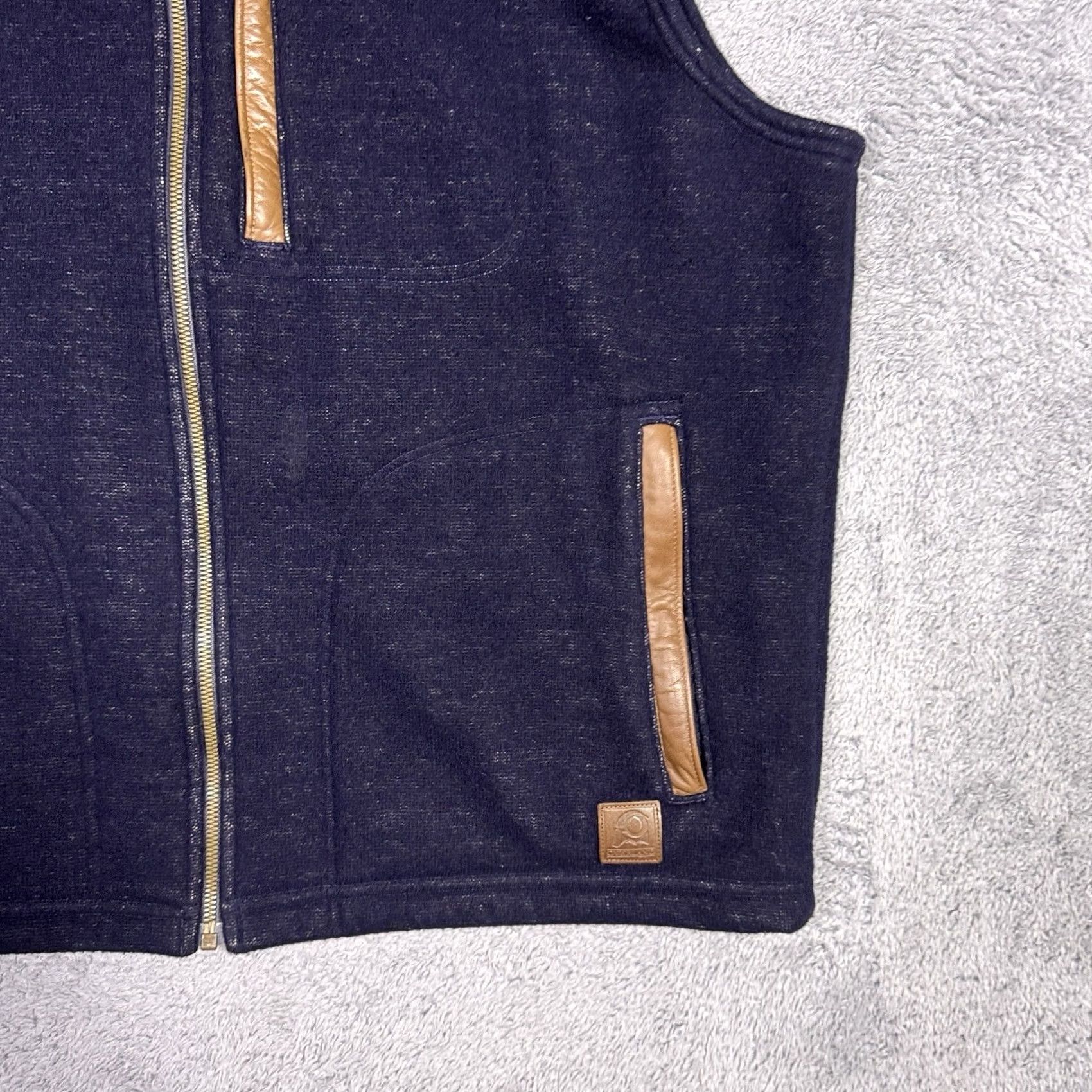 Vintage Overland Vest Mens M Wool Leather Trim Outdoor Rugged Full Zip Fur Fleece Knit Size US M / EU 48-50 / 2 - 3 Thumbnail