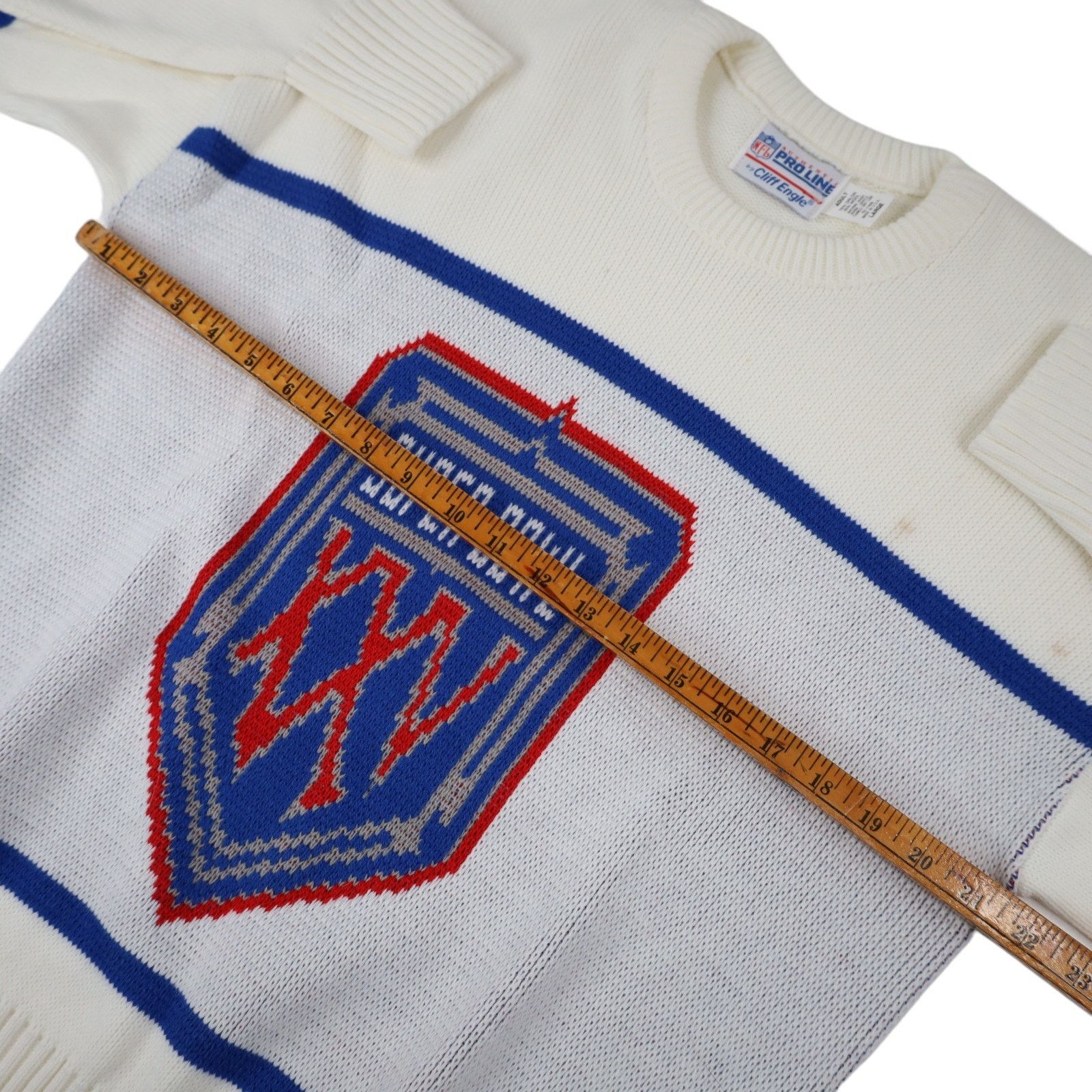 NFL × Vintage Vintage NFL Cliff Engle Super Bowl XXV Knit Sweater Size US L / EU 52-54 / 3 - 9 Thumbnail