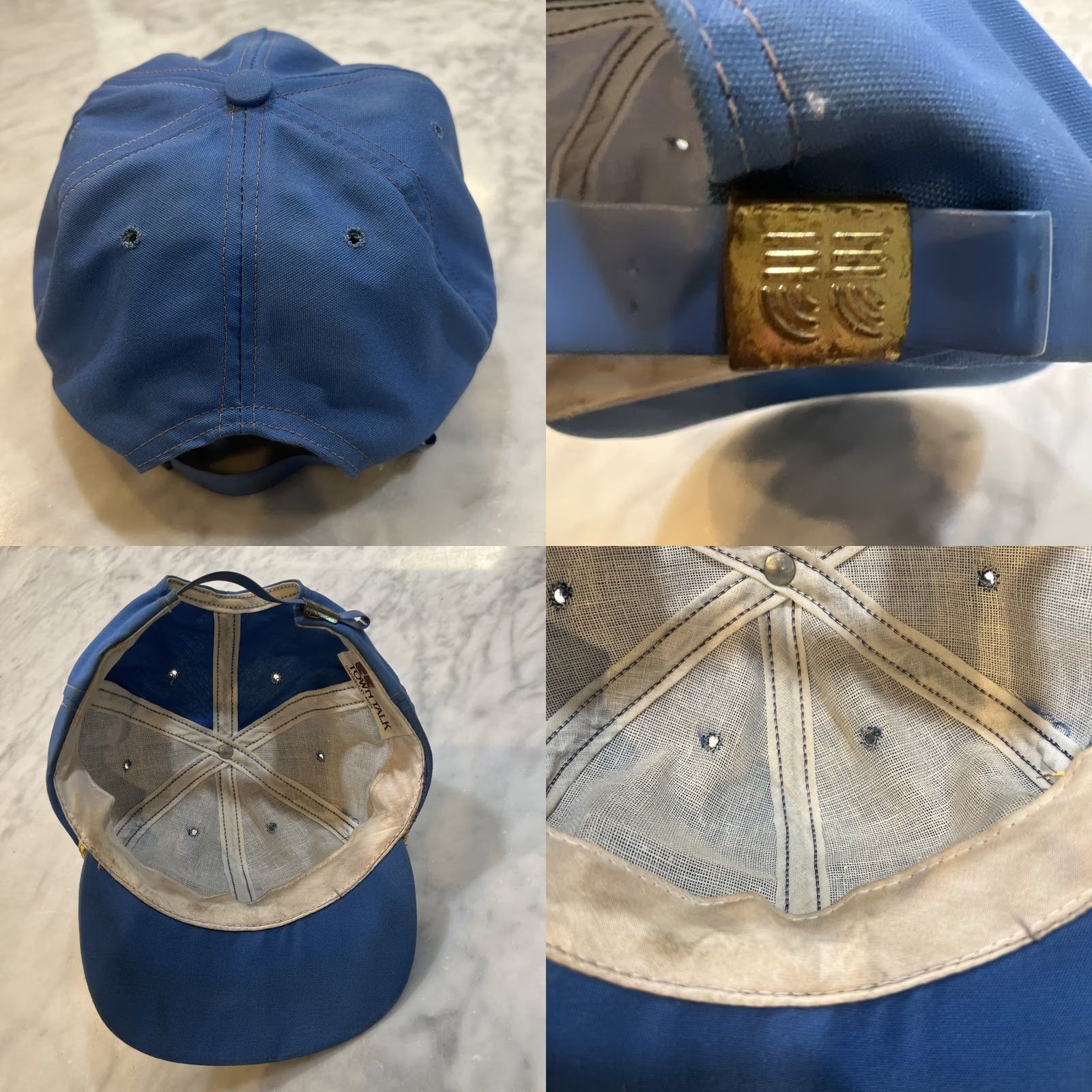 Vintage Towntalk Hat AdjustScrambled Eggs 1982 Beech Aircraft Corporation 50th Anniversary 6 Panel Adjustable Rope Men Blue Casual Baseball Cap Size ONE SIZE - 8 Thumbnail