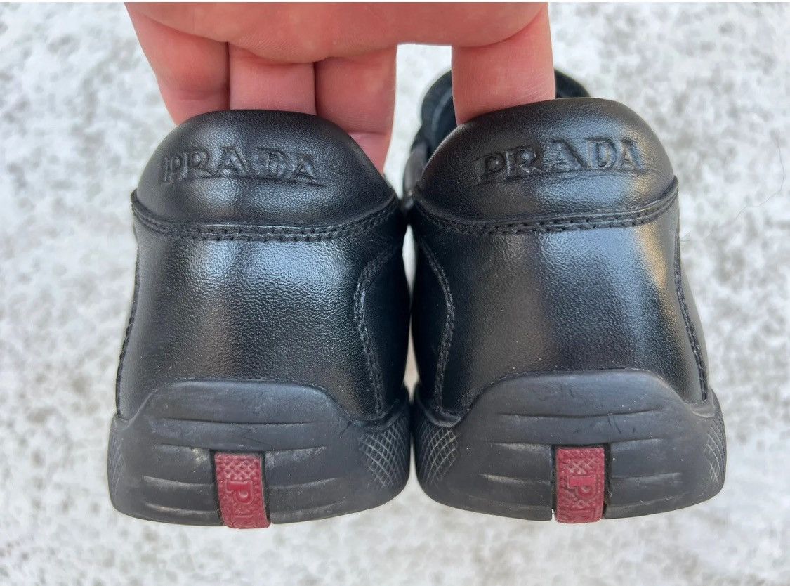 Prada Authentic💫Prada💫2 Strap Leather Sneaker (4P 1317) Size US 8 / EU 41 - 11 Thumbnail