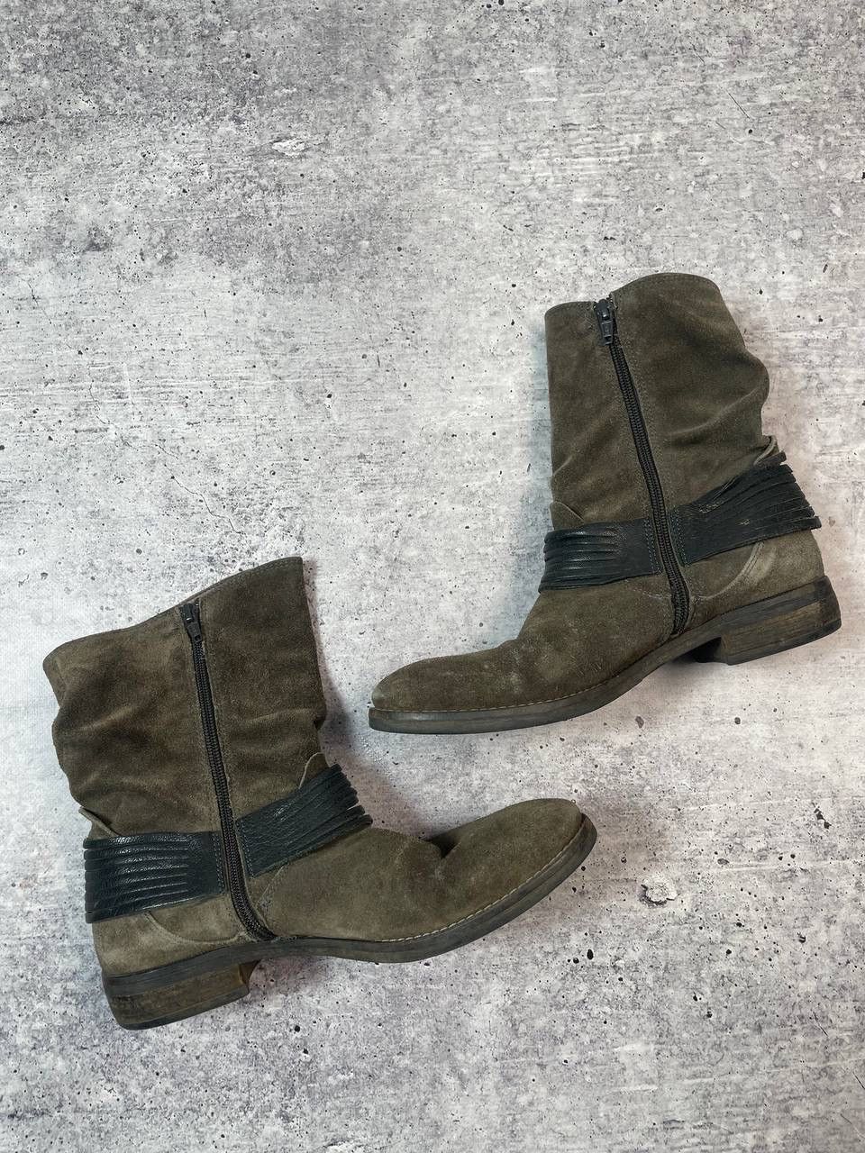 A.S.98 Vintage Lab Artigiana AS98 Style Suede Ankle Belt Boots Y2K Size US 9 / IT 39 - 5 Thumbnail