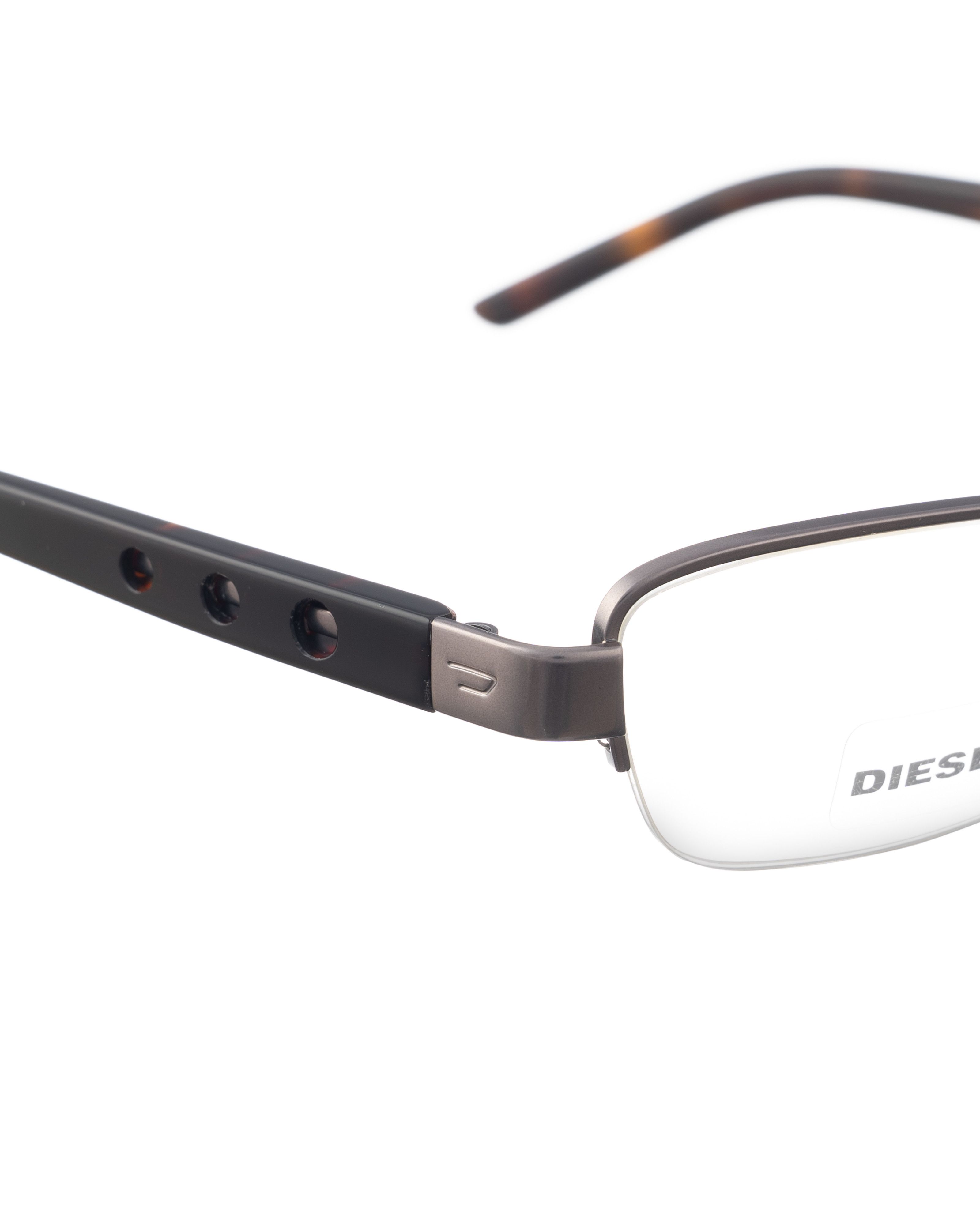 Diesel Diesel 00s Cat Eye Silver and Graphite Havana Glasses Size ONE SIZE - 3 Thumbnail