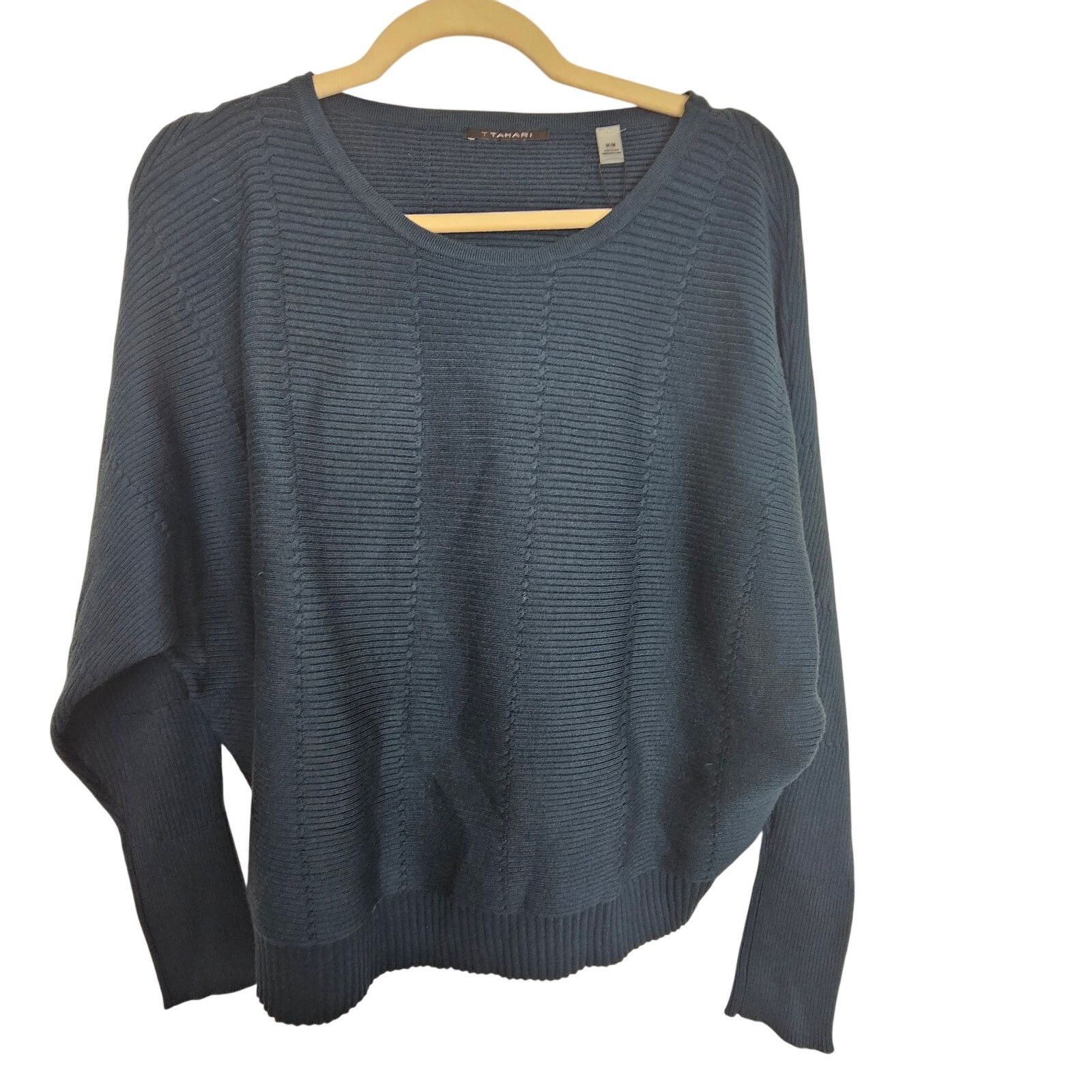 Elie Tahari NEW Tahari Sweater Navy Blue Pullover Sweater Long Sleeve M Size M / US 6-8 / IT 42-44 - 1 Thumbnail