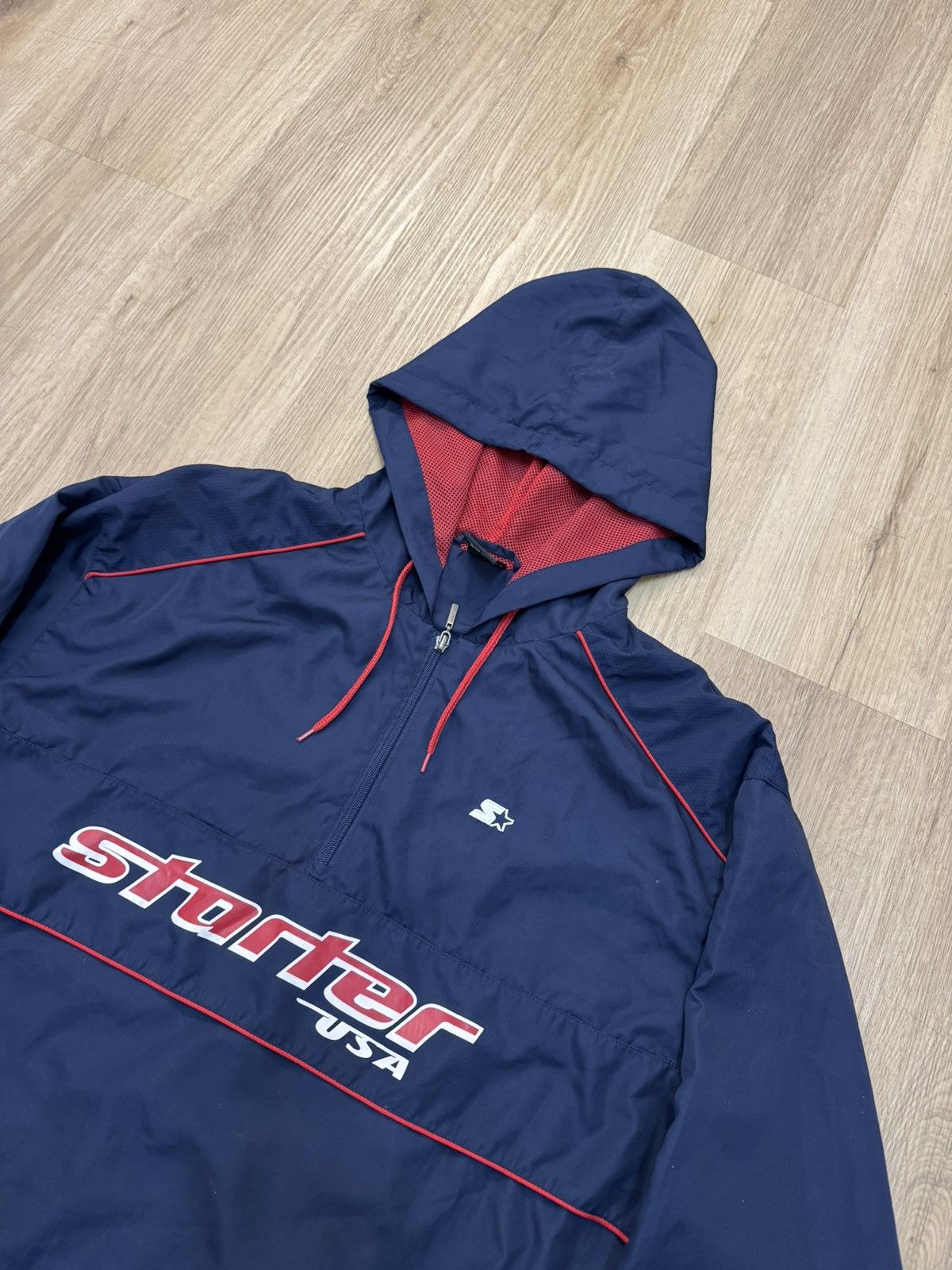 Starter Starter USA Anorak Jacket Light Navy Zip Hood size L Size US L / EU 52-54 / 3 - 4 Thumbnail