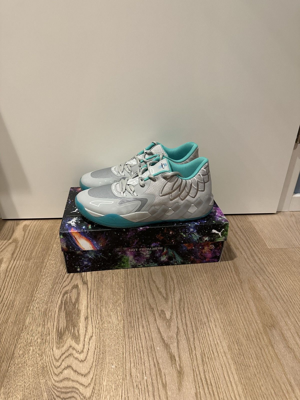 Puma puma x melo mb.01 low grey blue ufo Size US 13 / EU 46 - 1 Thumbnail