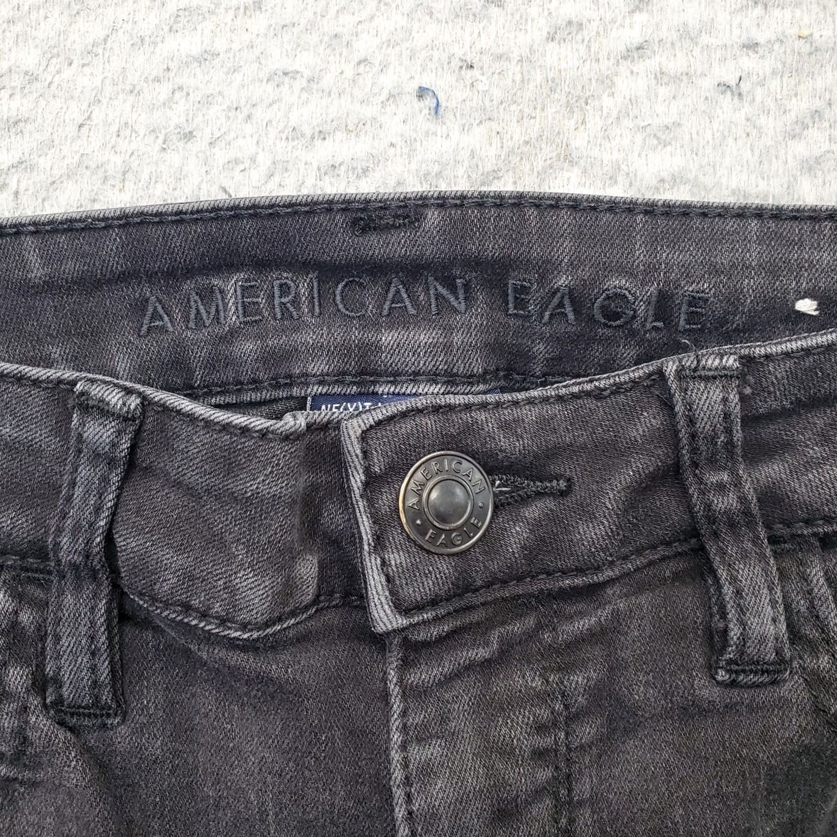 American Eagle Outfitters American Eagle Outfitters Skinny Jeans Womens Size 6 Black Denim Stretch Dark Wash Jeans Size 28" / US 6 / IT 42 - 7 Thumbnail