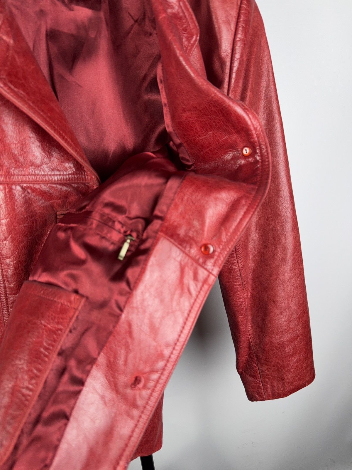 Leather Vintage 90s Avant Garde Leather Biker MOTO Y2K Jacket Size S / US 4 / IT 40 - 15 Thumbnail