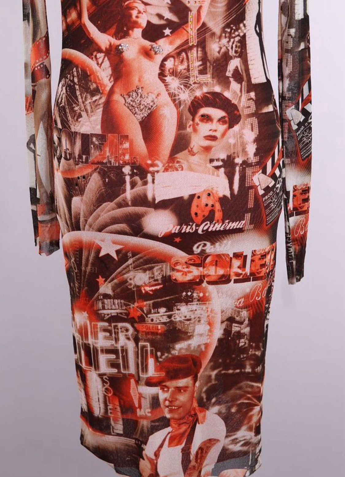 Jean Paul Gaultier Jean Paul Gaultier Art Face Mesh Print Maxi Dress Size S / US 4 / IT 40 - 3 Thumbnail