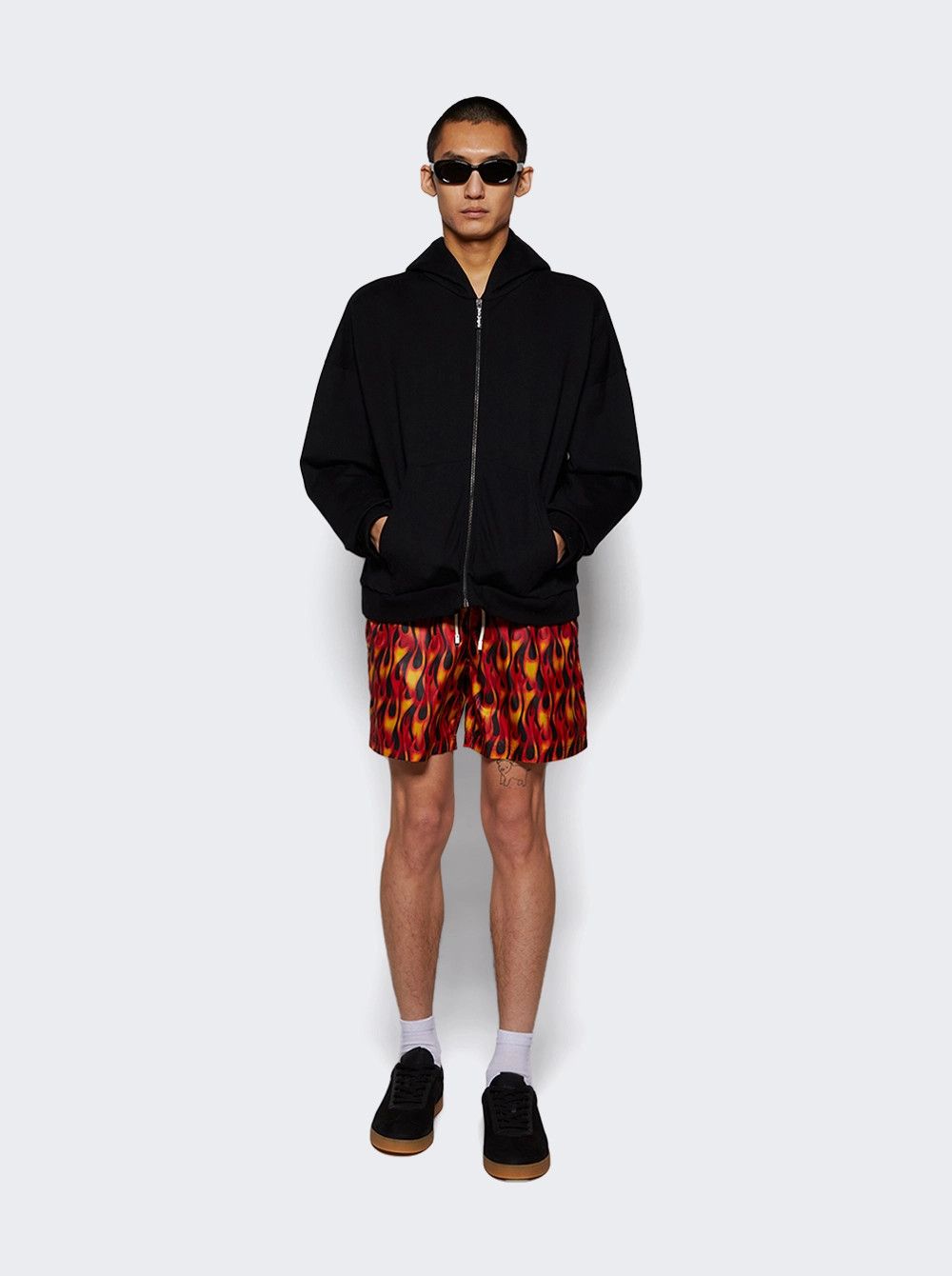 Palm Angels o1mle0226 Ivy Pin Up Zipped Hoodie in Black Size US M / EU 48-50 / 2 - 2 Thumbnail