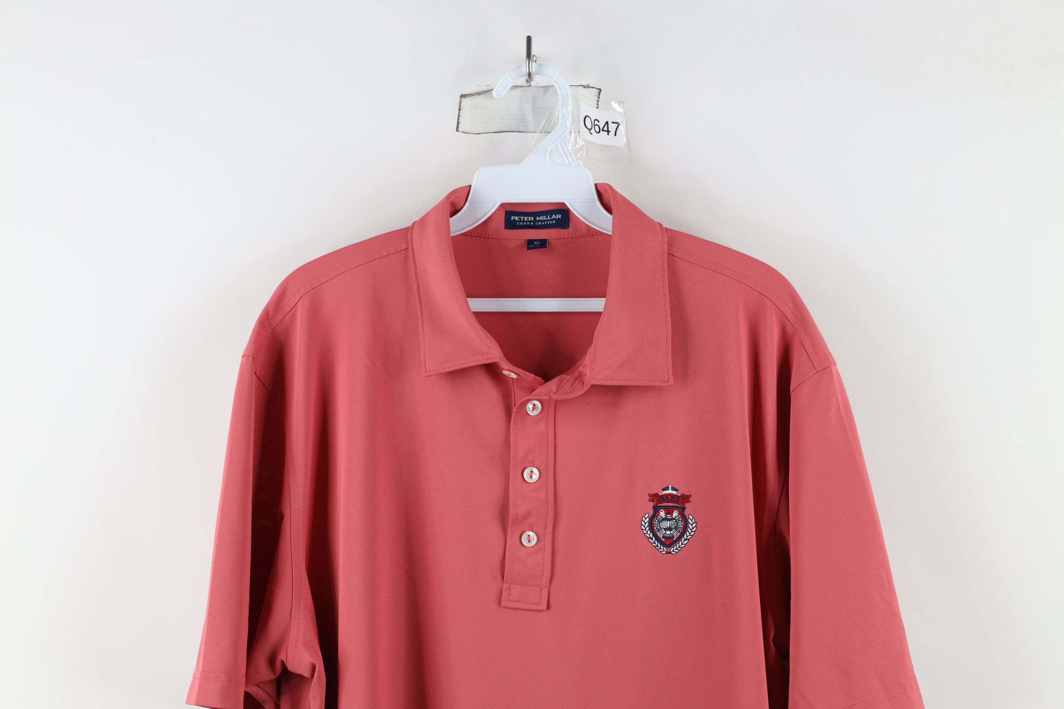 Vintage Peter Millar Crown Crafted Short Sleeve Golf Polo Shirt Pink Size US XL / EU 56 / 4 - 2 Thumbnail