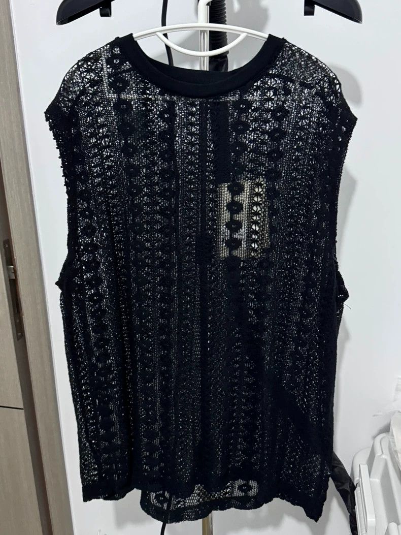 our legacy Black hollowed-out vest 2505-Nextarrow