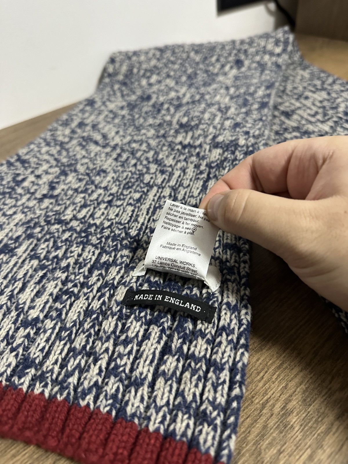 Universal Works Universal Works Wool Knit Long Scarf Denim Style Rare Size ONE SIZE - 3 Thumbnail
