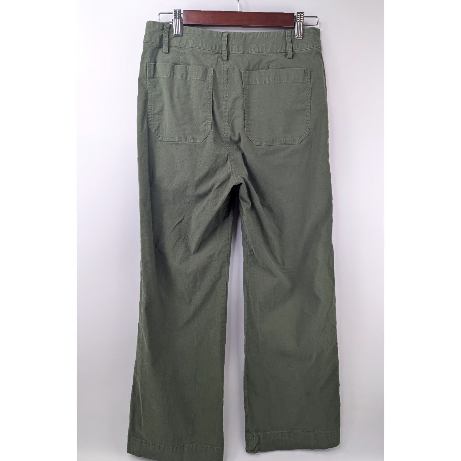 J.Crew J. Crew Pants Women's 28 Lizzie Wide Leg Olive Green Re-Imagined Utility Trouser Shirt? Size 28" / US 6 / IT 42 - 4 Thumbnail