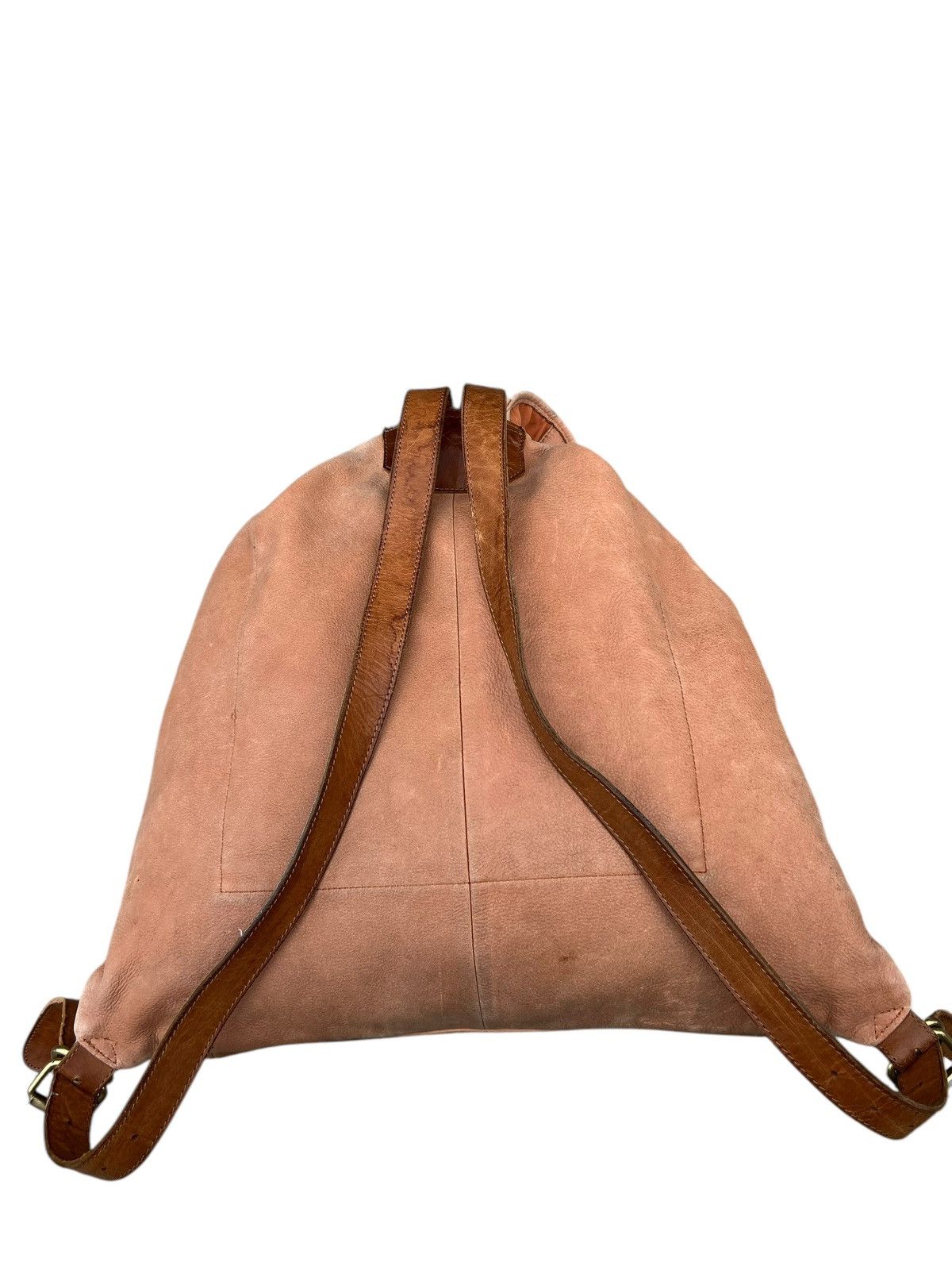 Leather Vintage COCARDE Japan Faded Patina Leather Backpack Bag Size ONE SIZE - 10 Thumbnail