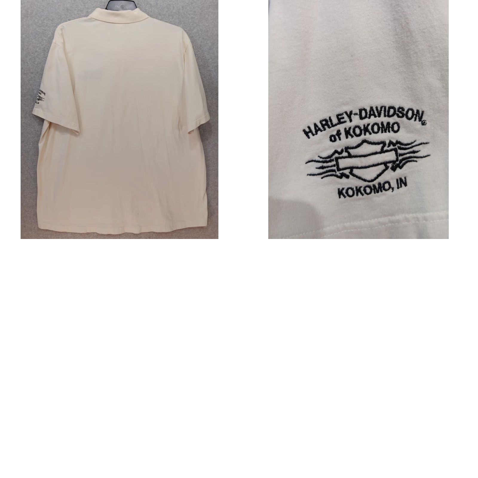 Harley Davidson Harley-Davidson Polo Shirt Beige 2XL 100% Cotton Embroidered Logo Short Sleeve Regular Fit Men Size US XXL / EU 58 / 5 - 8 Thumbnail