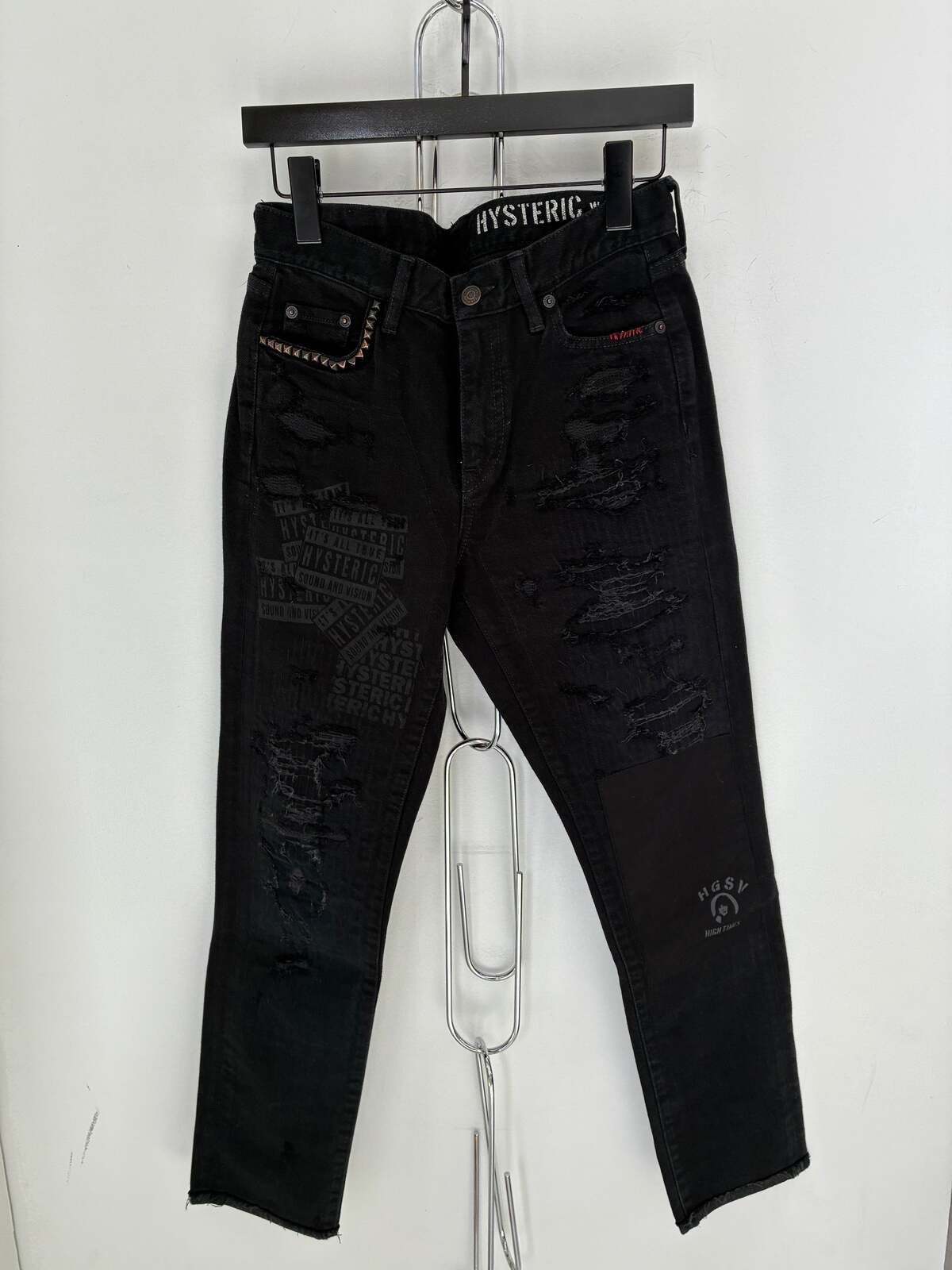 Hysteric Glamour Hysteric Studded Scab Patched Jeans | Grailed