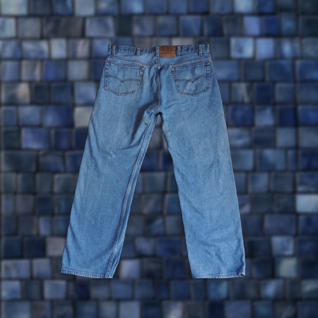 Levi's VINTAGE Levi's 501 USA Denim Jeans Pants 39x29 Blue Grunge Distressed 1990s Mens Size US 39 - 1 Thumbnail