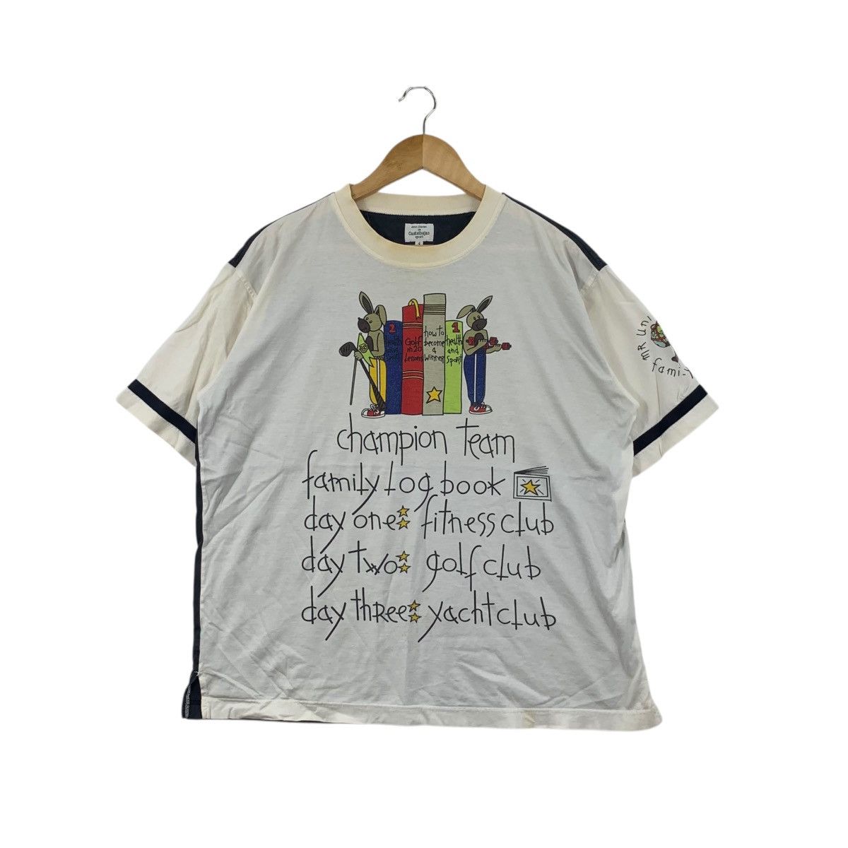 Jean Charles De Castelbajac Vintage JEAN CHARLES CASTELBAJAC Italy Golf Club Baggy Tee Size US XL / EU 56 / 4 - 1 Thumbnail