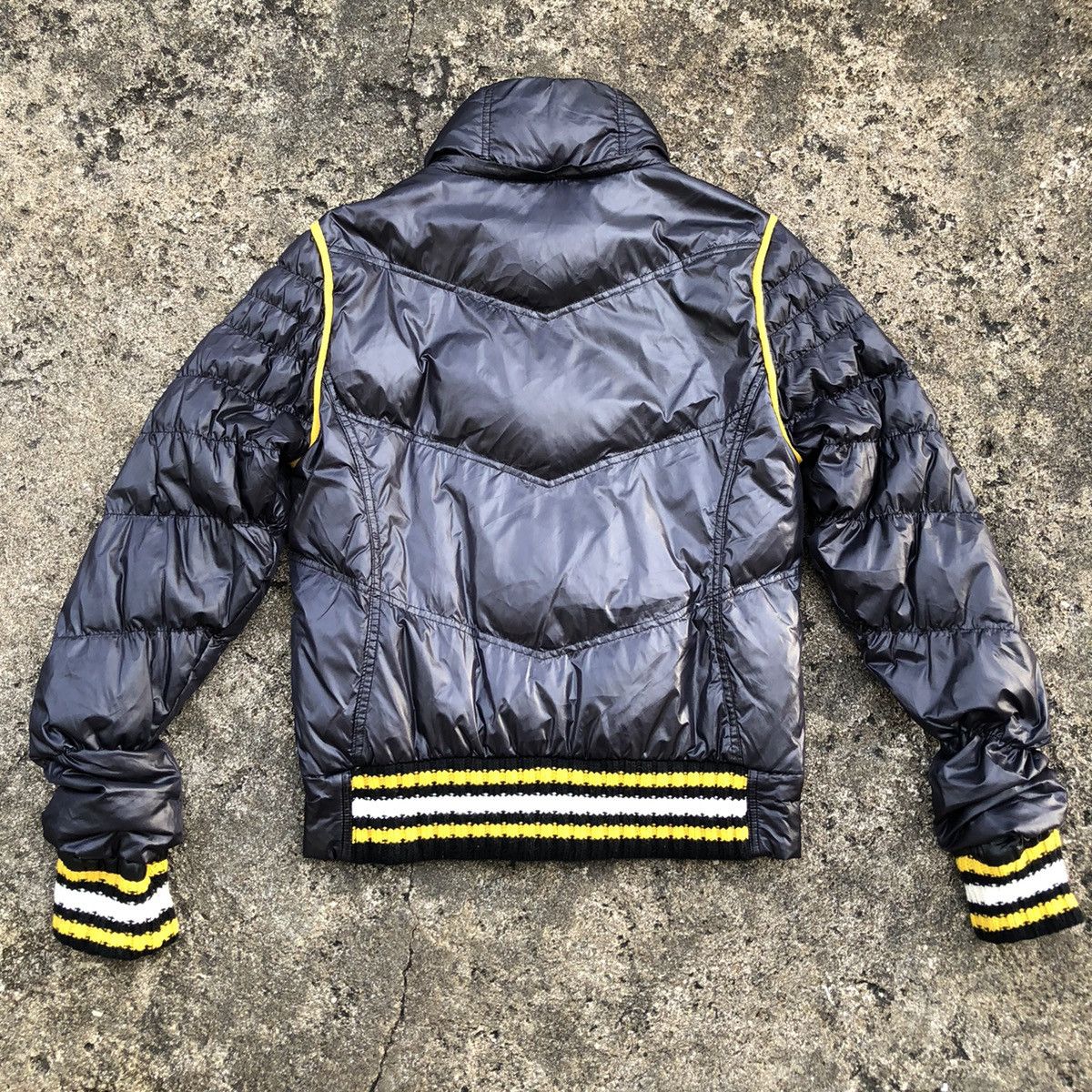 Japanese Brand Exr Progressive Zipper Up Knit Puffer Streetwear Winter MOTO Size US M / EU 48-50 / 2 - 16 Thumbnail