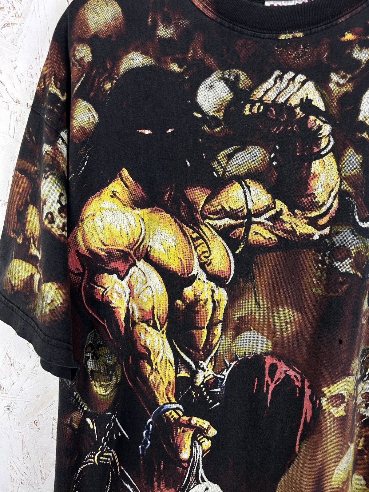 Band Tees 90s Vintage Manowar Agony & Ecstasy 1992 AOP T-Shirt Size US XL / EU 56 / 4 - 2 Thumbnail