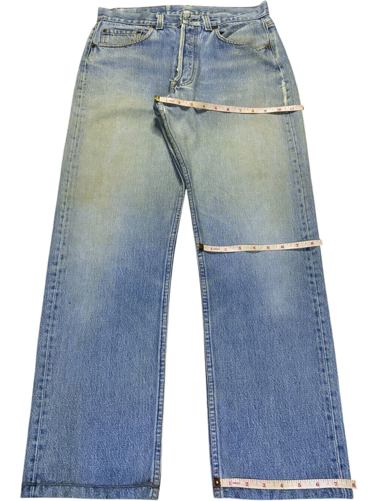 Levi's Vintage 80s Levis 501 Mud Wash Distressed Loose Jeans Size US 30 / EU 46 - 13 Thumbnail