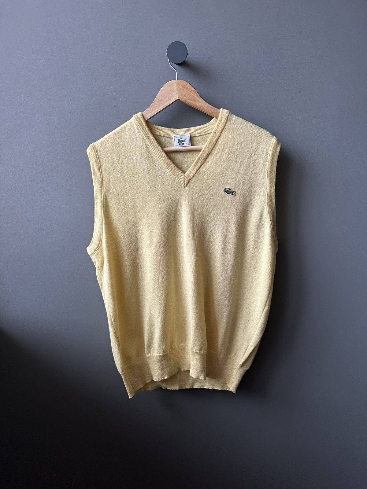 Lacoste Lacoste Yellow Wool Sweater Vest Size 4 Size US L / EU 52-54 / 3 - 1 Thumbnail