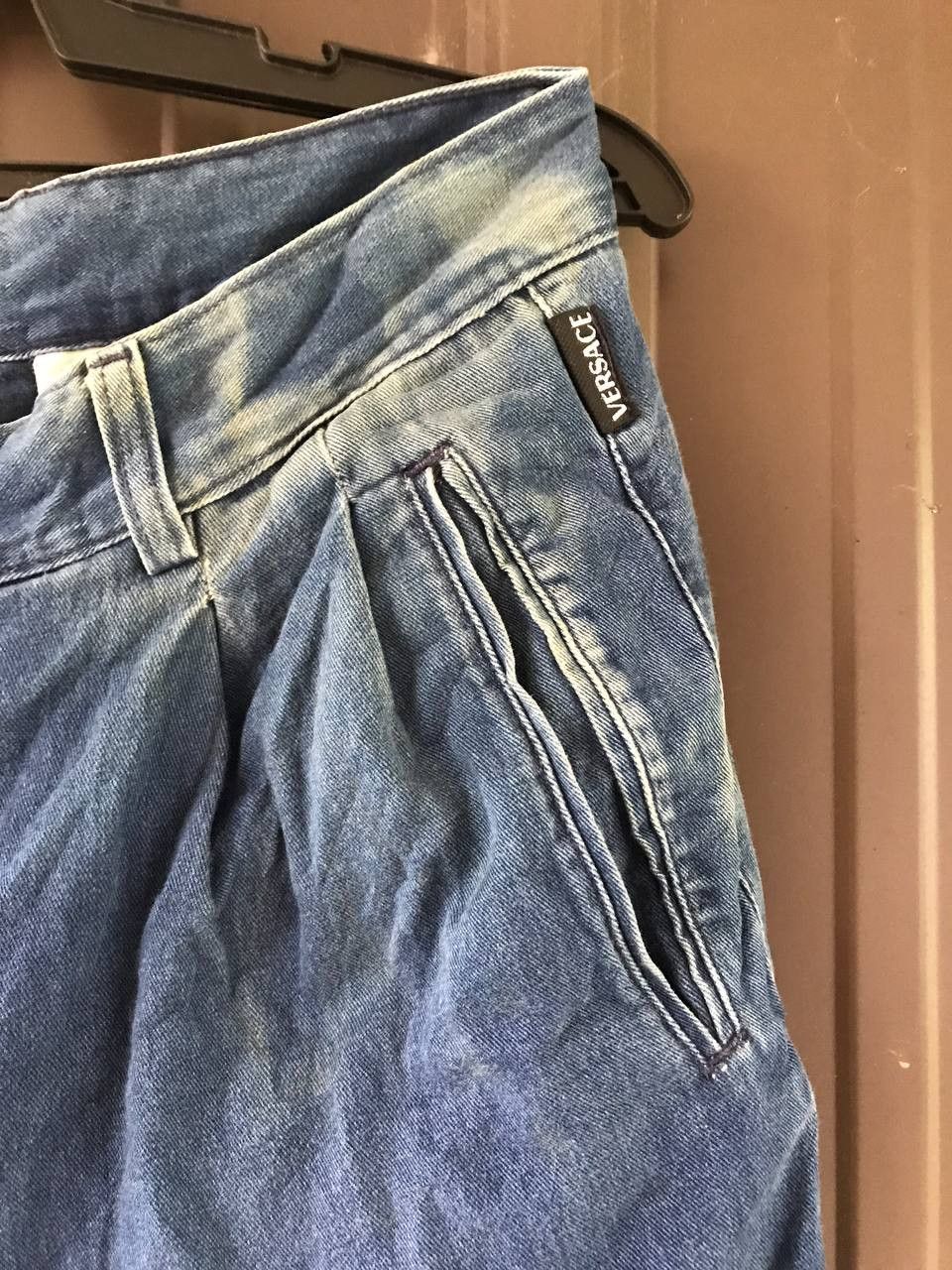Indigo × Versace × Versace Jeans Couture Vintage Versace Faded Shorts Size US 30 / EU 46 - 3 Thumbnail